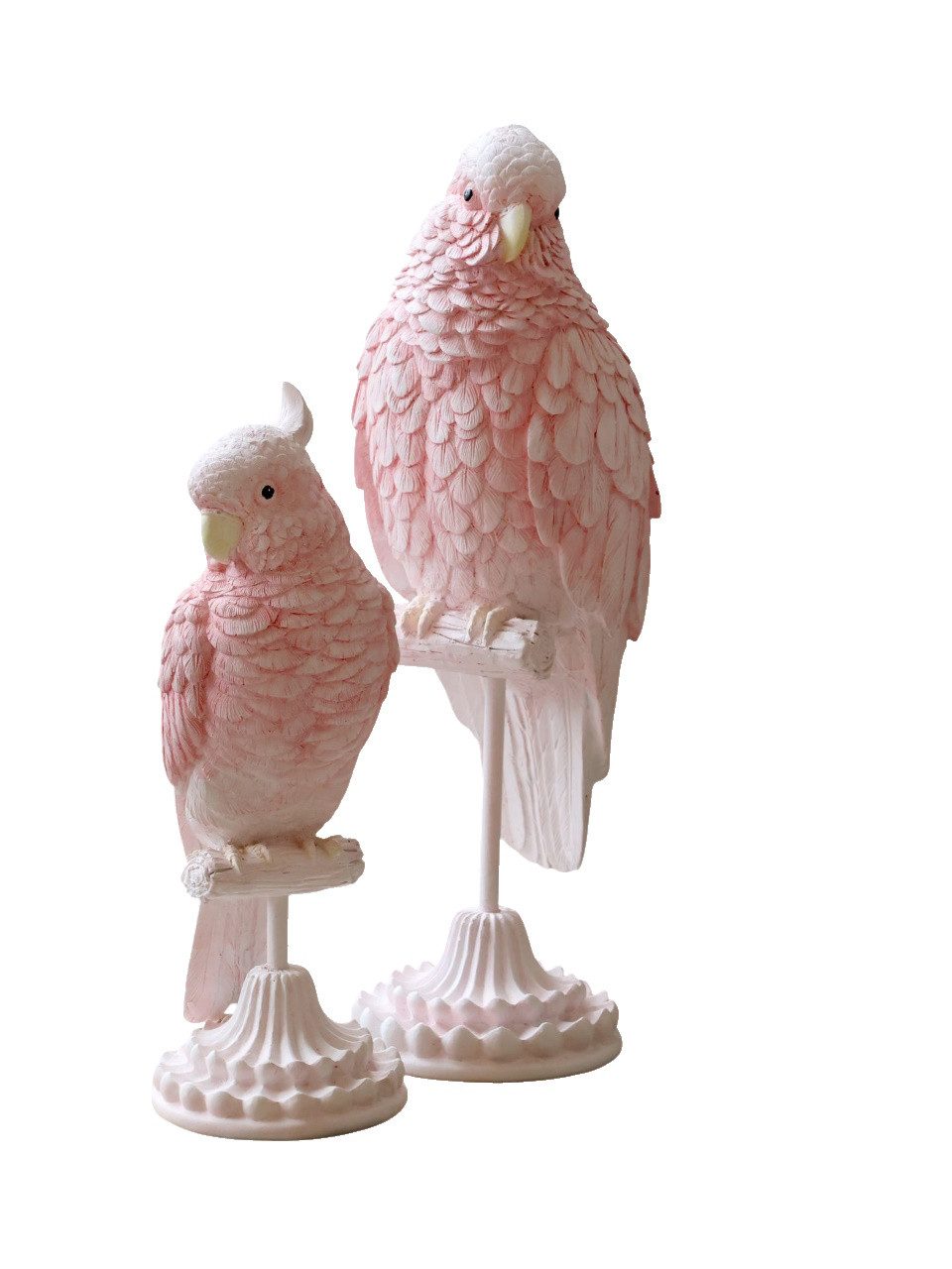 Chic Antique Dekofigur Vintage Papagei auf Ständer in Himbeere günstig online kaufen