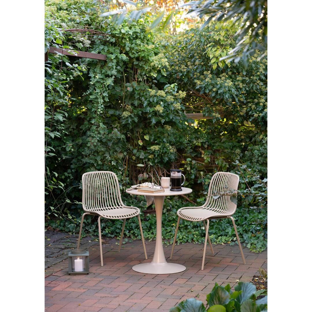 House Nordic Gartentisch Meja Cafétisch Ø60cm taupe. (1-St) – Bild 5 von 5