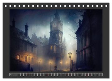 CALVENDO Wandkalender Geheimnisse der dunklen Stadt (Tischkalender 2024 DIN A5 quer)