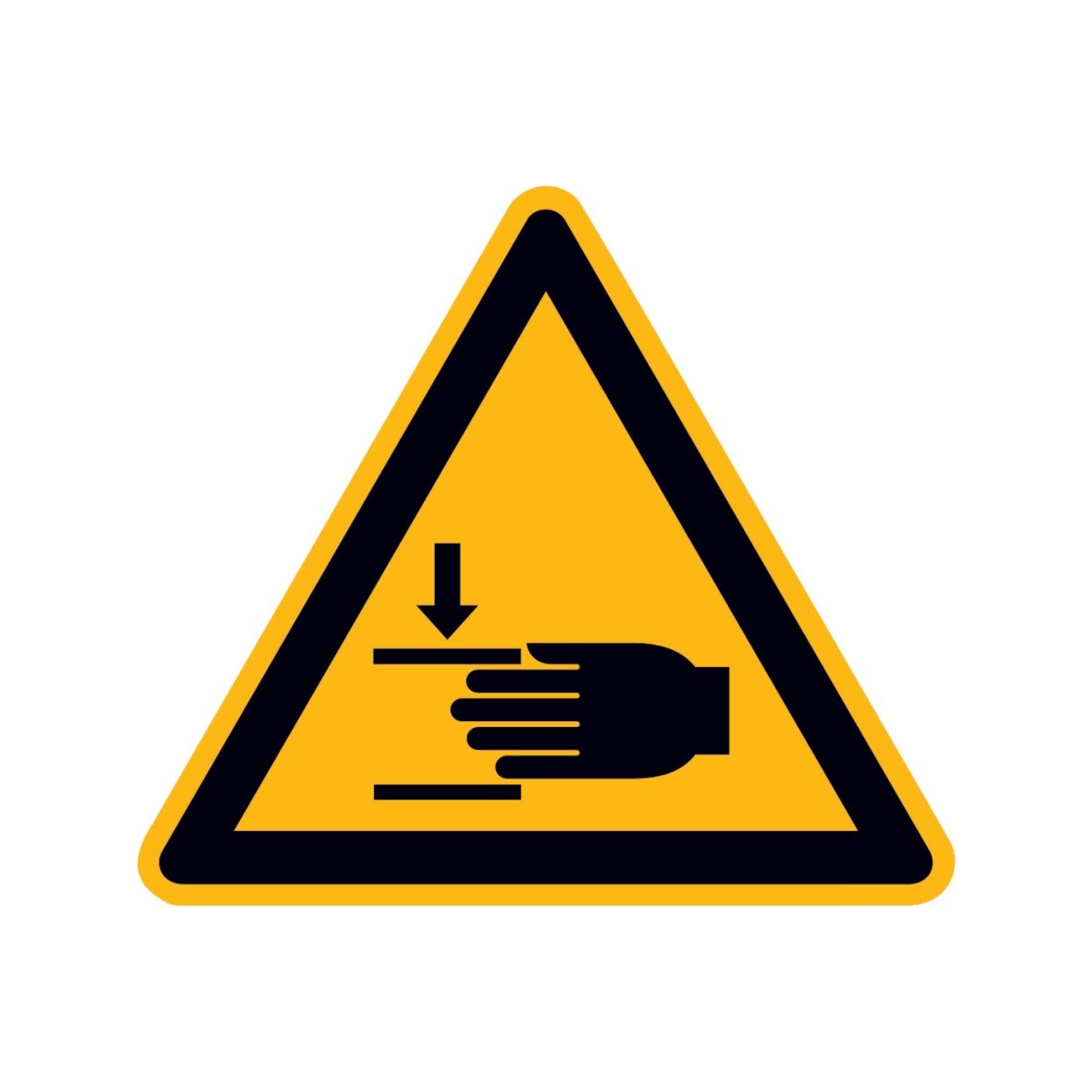 wolk Aufkleber SafetyMarking Warnschild Folie SL 100 mm Warnung vor Handverletzungen