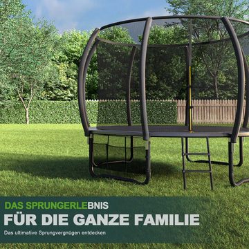 HOMALL Gartentrampolin Kindertrampolin mit Sicherheitsnetz und Leiter, max. Gewicht 150 kg, Ø 305 cm