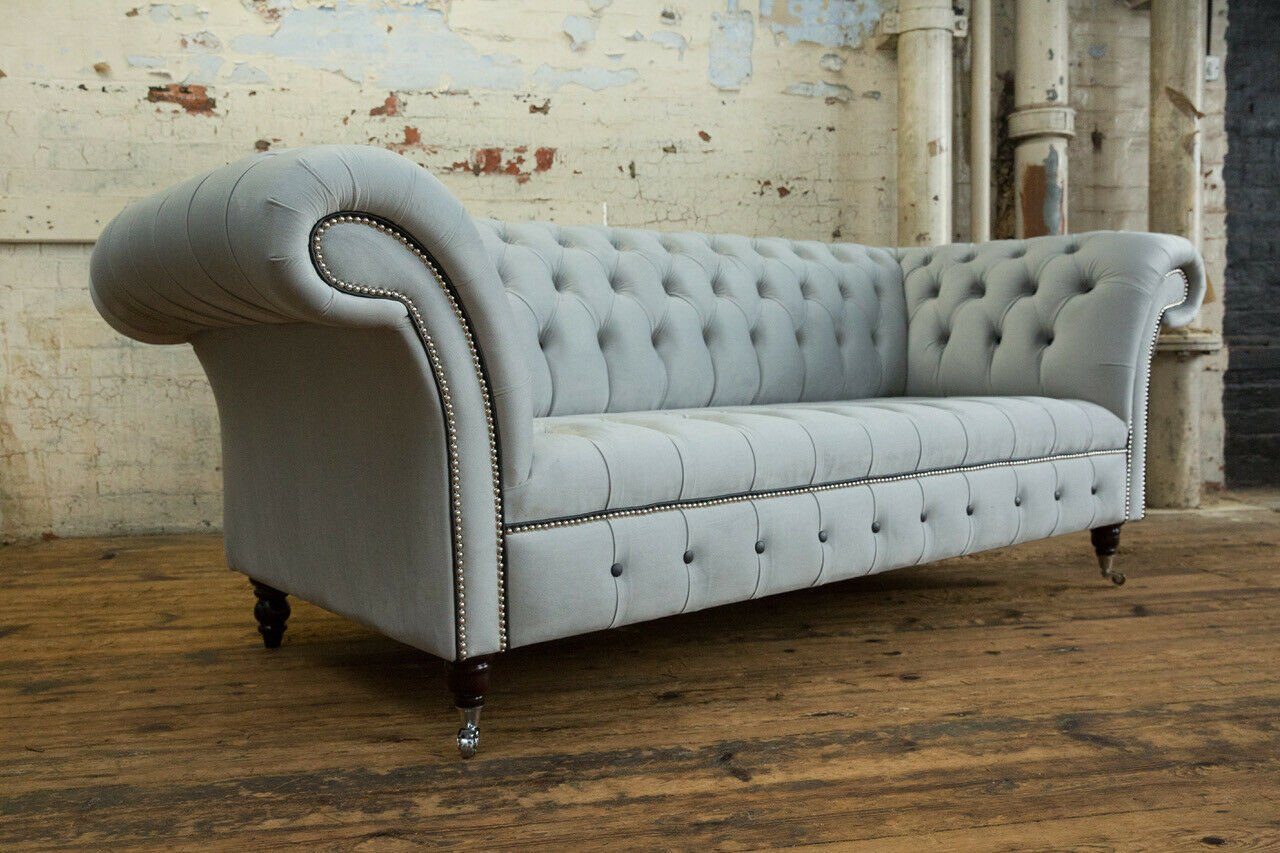 Sofa Chesterfield-Sofa, 3 Sofa 225 Sitzer JVmoebel cm Couch Chesterfield Design
