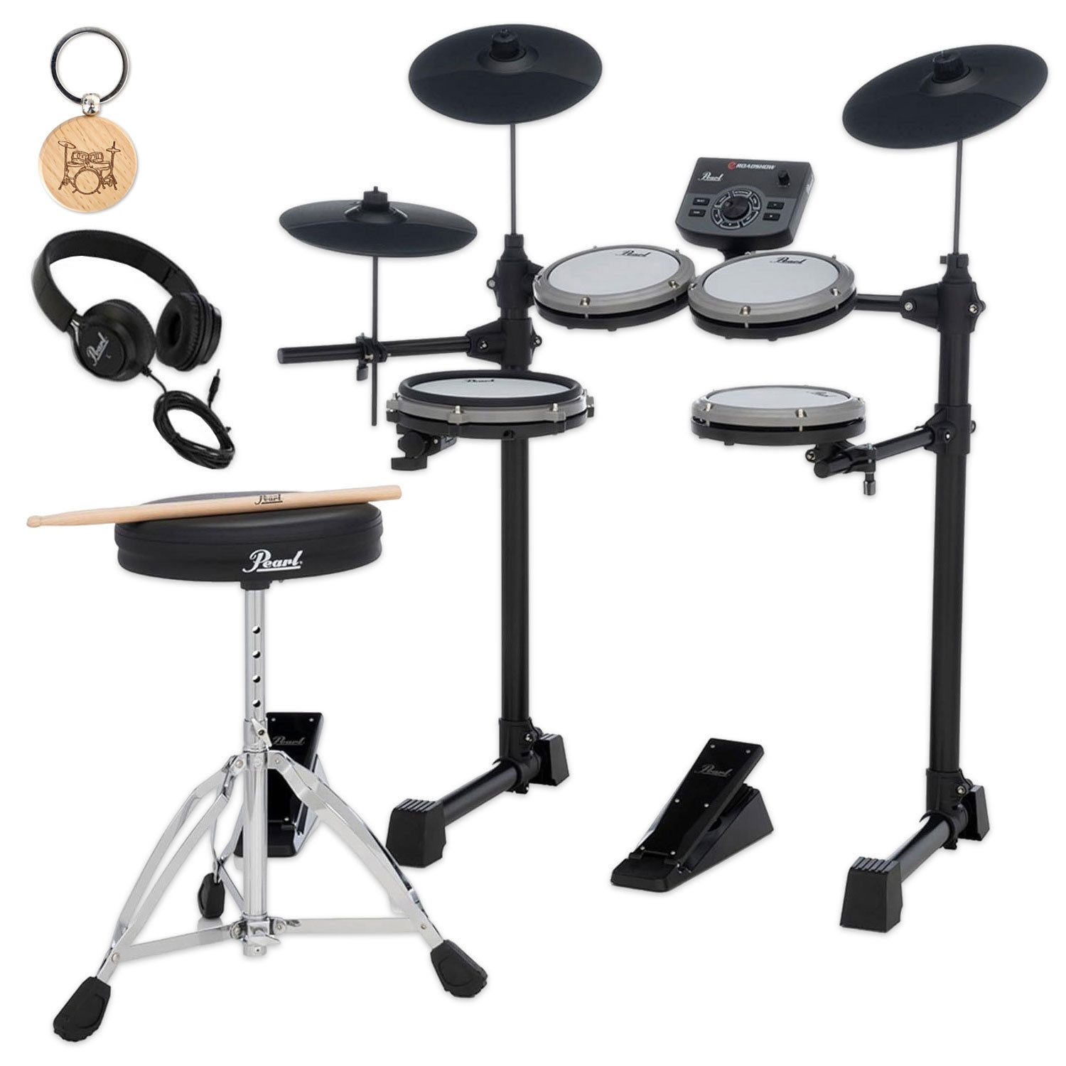 Pearl Drums E-Drum Pearl E-Drum ERS-1000 eRoadshow Schlagzeug Set mit Schlüsselanhänger,Set, 1-St., E-Drum, Vorteils-Set mit Schlüsselanhänger