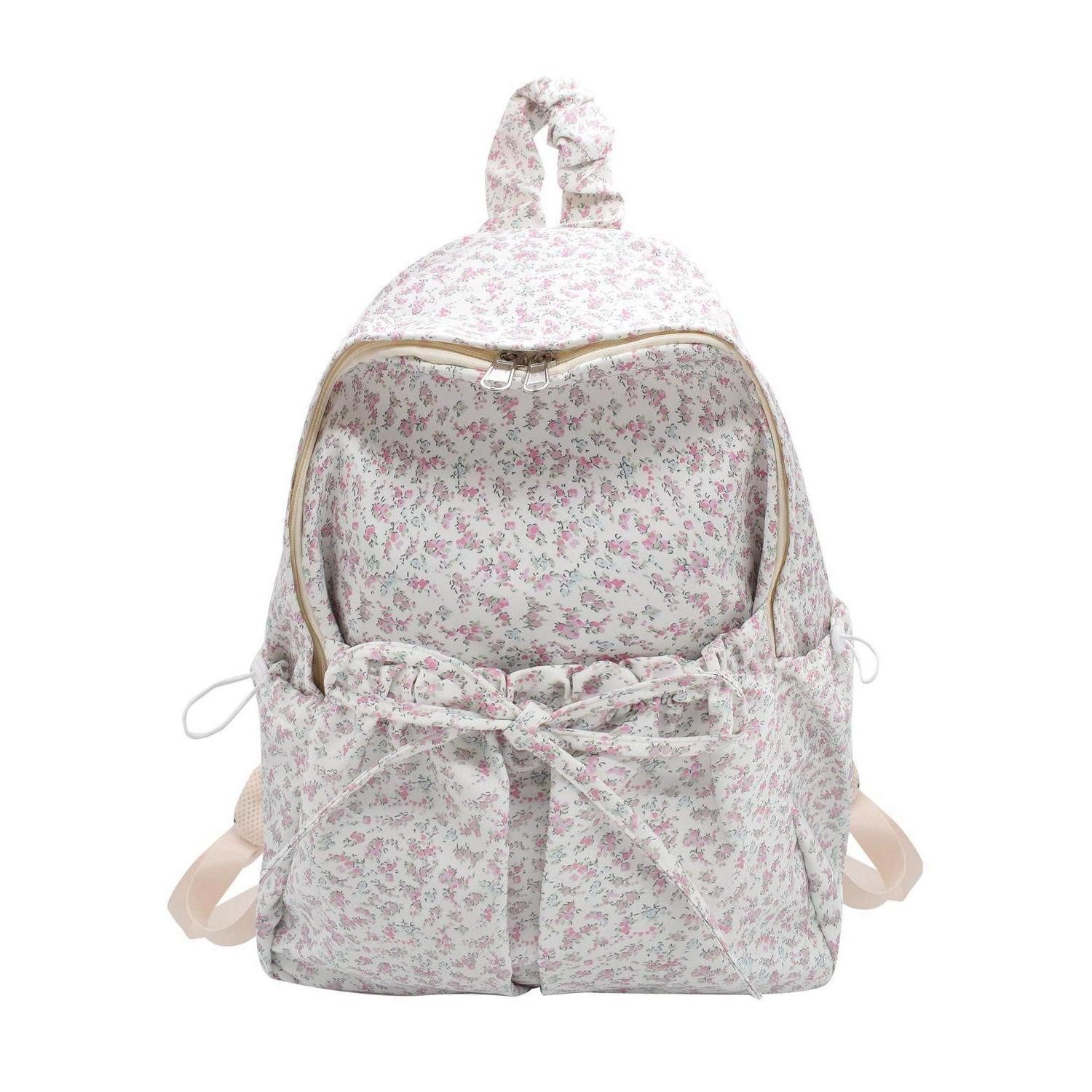 LuxusKollektion Daypack Damen Rucksack Nylon Backpack, Floral