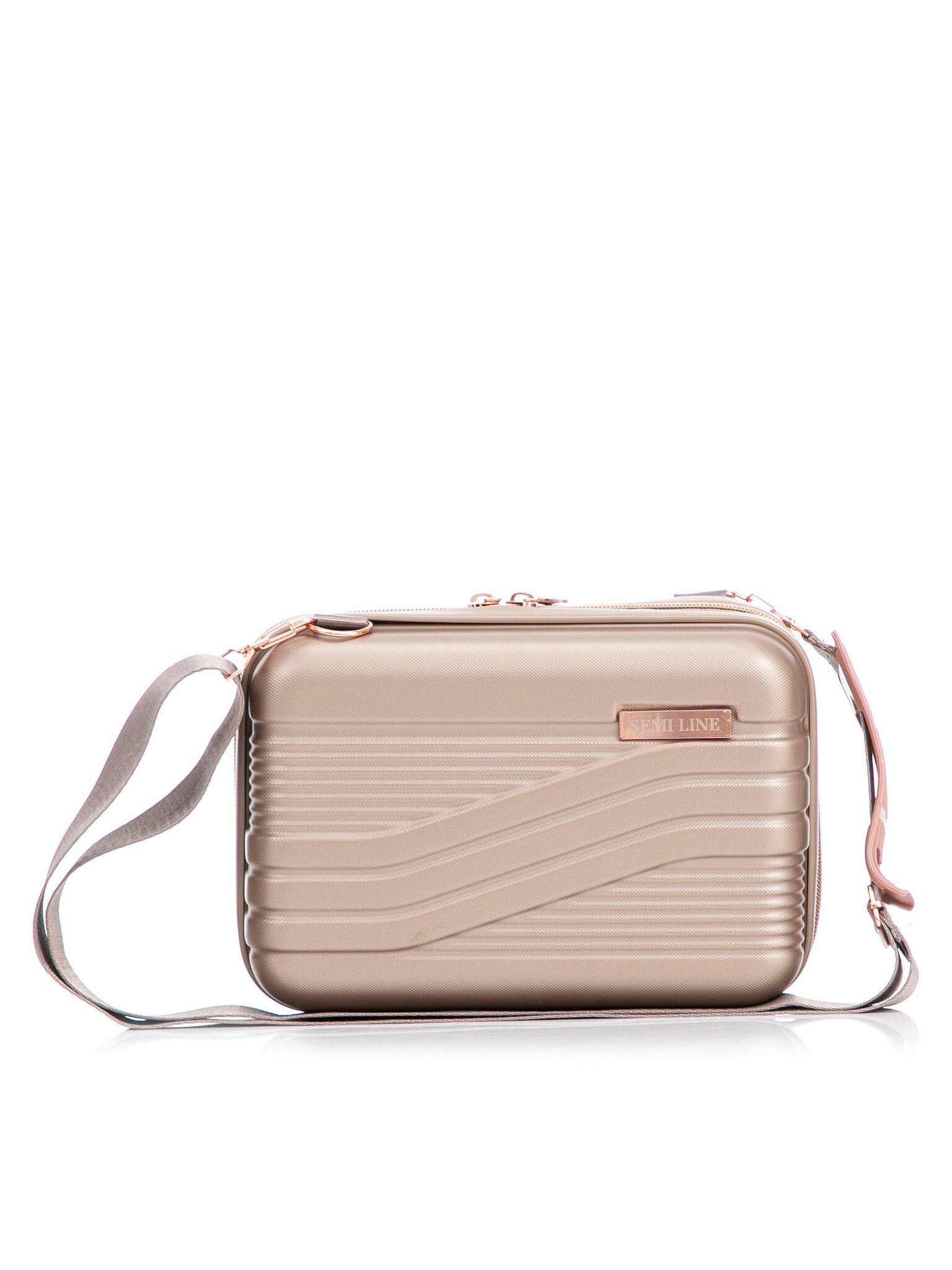 Handtasche Semi Line Henkeltasche T5808-1 Goldfarben
