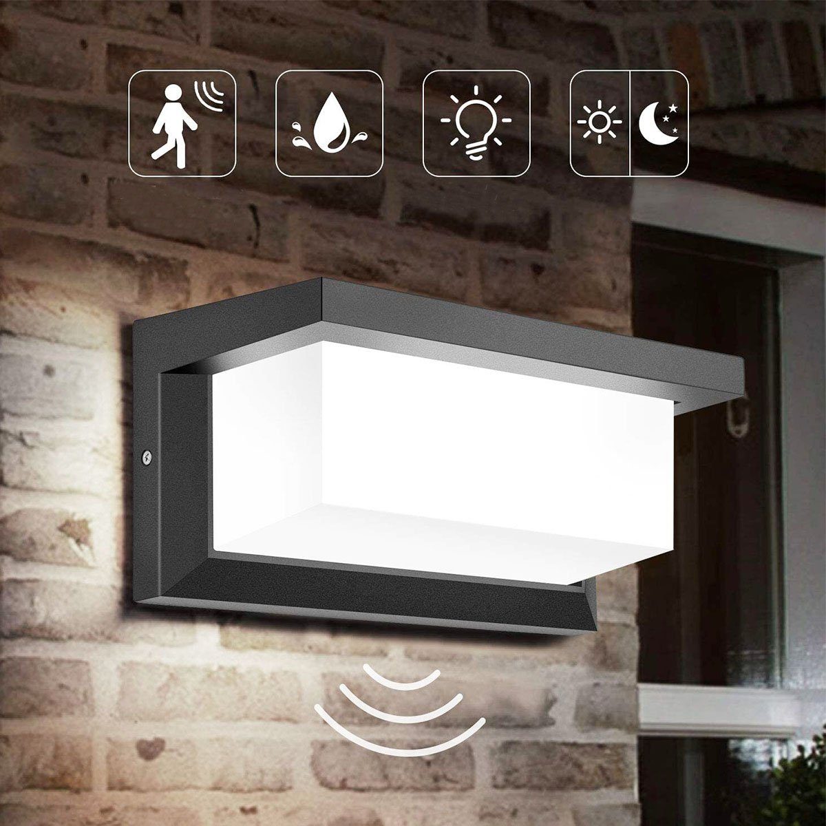 LETGOSPT Außen-Wandleuchte 18W LED Wandleuchte mit günstig online kaufen