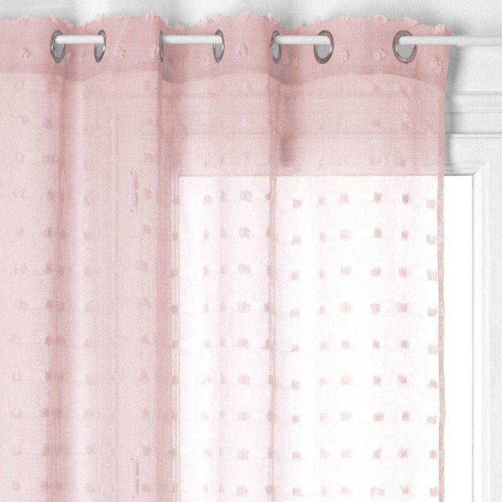 Atmosphera Créateur d'intérieur Gardine Voilage Rose Lily 140X240 - Rose Clair (1 St), modern