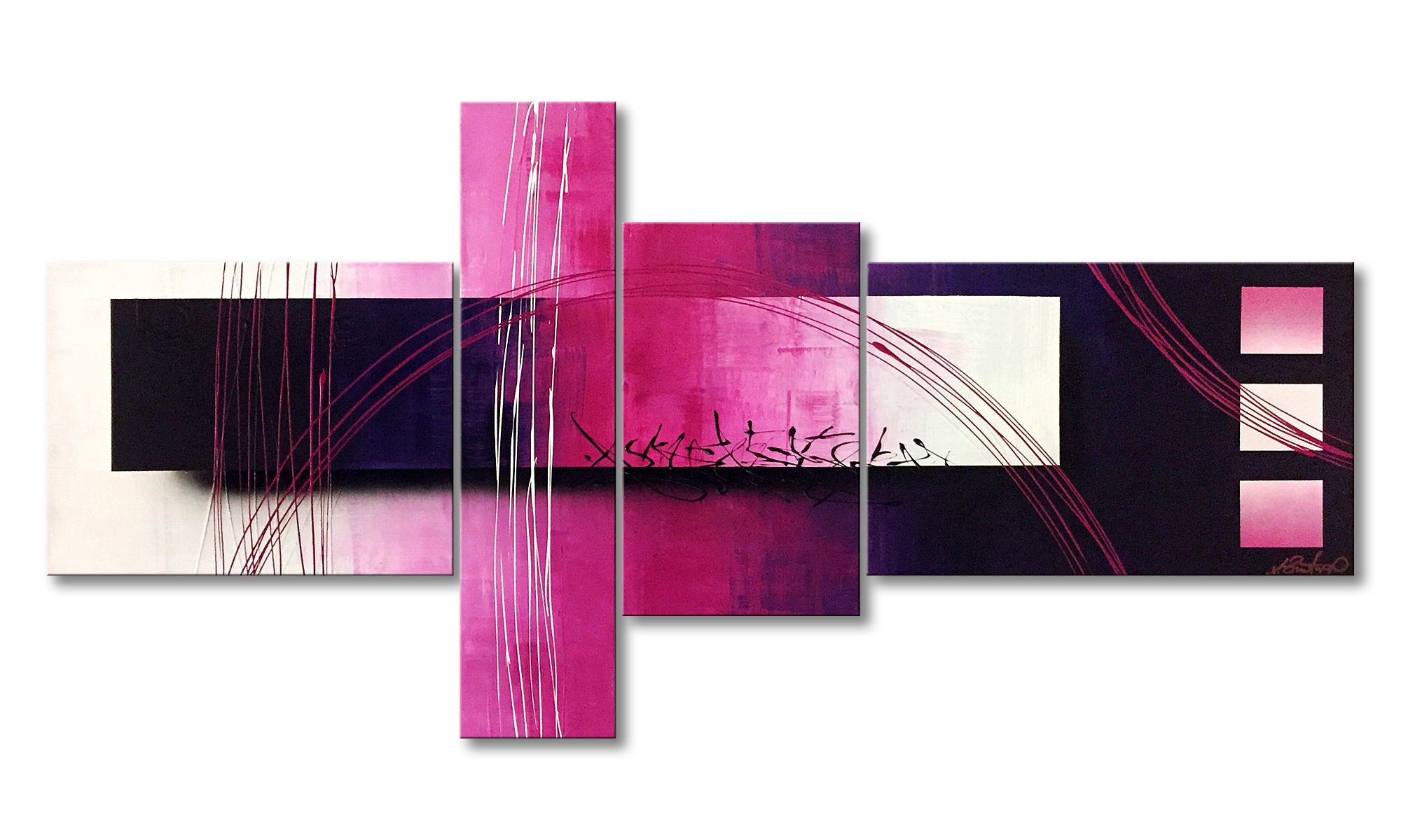 WandbilderXXL Gemälde Morning Sky 160 x 80 cm, Abstraktes Gemälde, handgemaltes Unikat