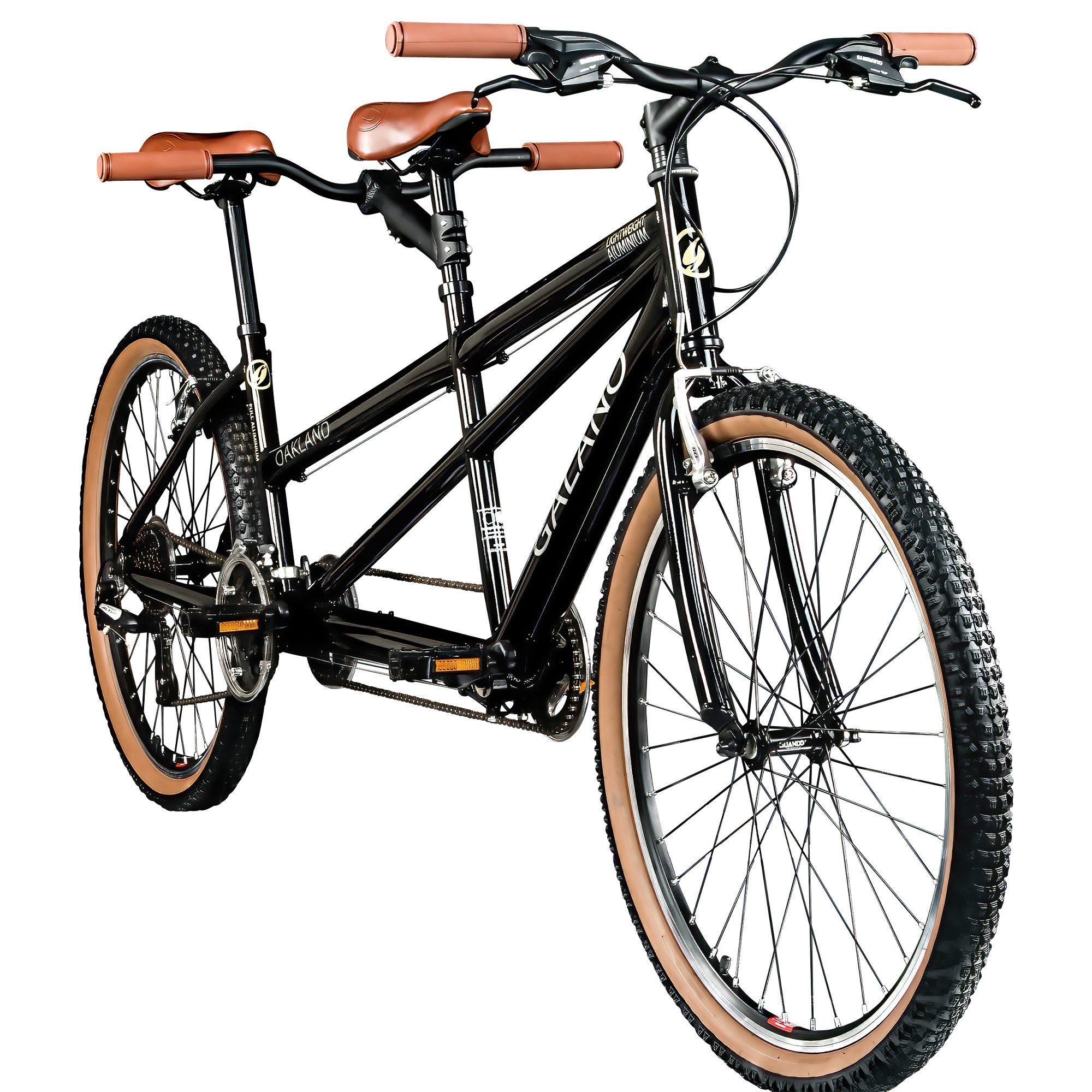 Galano Tandem Oakland, 21 Gang, Kettenschaltung, 26 Zoll Tandem Fahrrad ab 145cm Mountainbike Bike 21 Gang MTB Hardtail