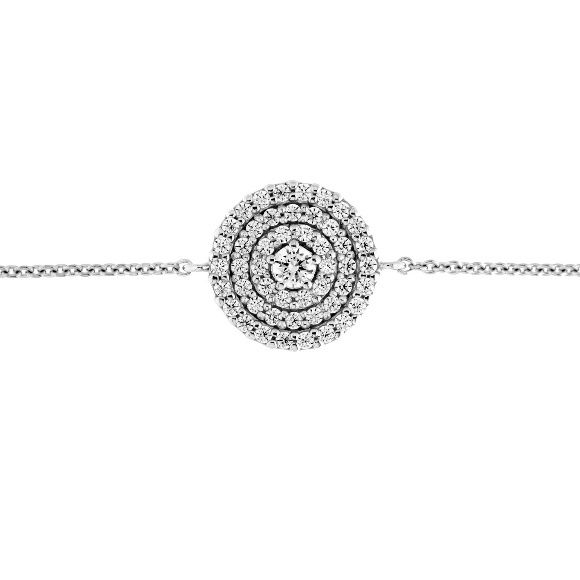 Smart Jewel Armband rund, Zirkonia Steine, Silber 925 | Silberarmbänder