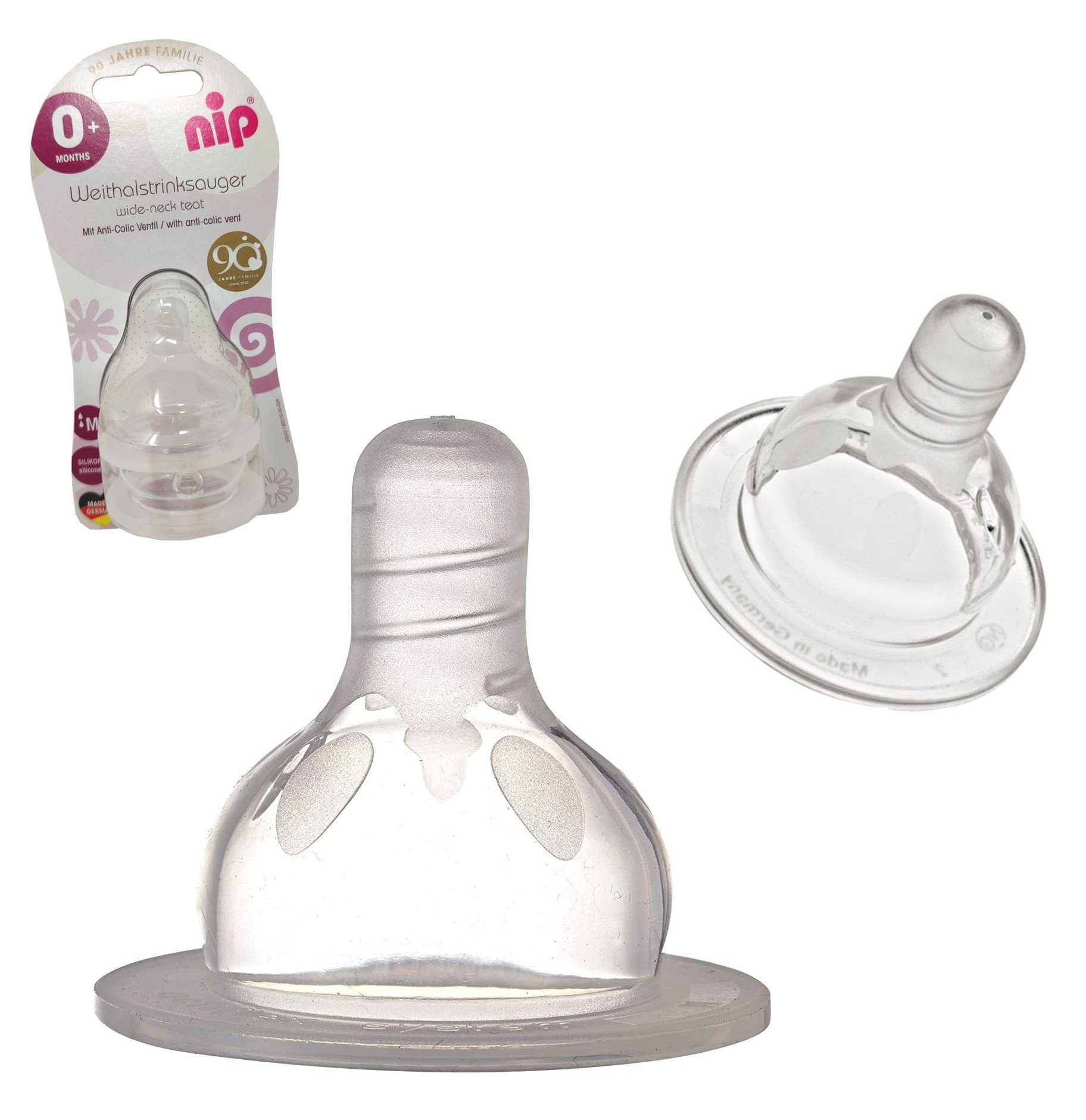 nip Flaschensauger Trinksauger Cherry Weithals Silikon