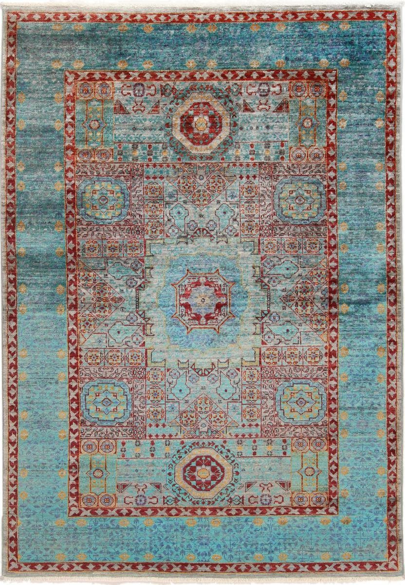 Orientteppich Mamluk 132x188 Handgeknüpfter Orientteppich, Nain Trading, rechteckig, Höhe: 6 mm
