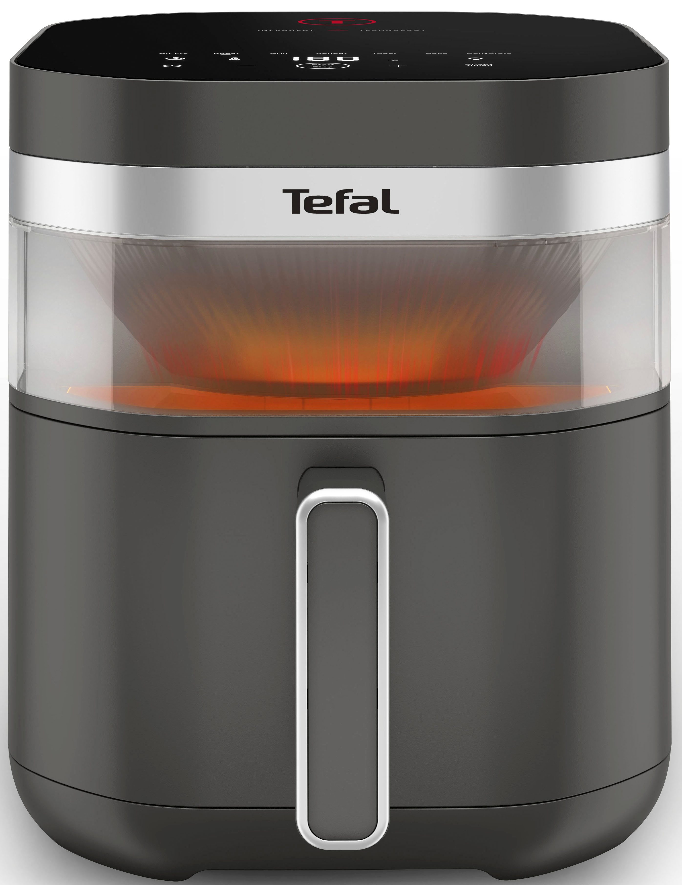 Tefal Heißluftfritteuse Easy Fry Infrared, ideal für 6-8 Personen, Infrarot-Technologie, 8 Programme, Sichtfenster, doppelte Heizelemente, EY832H