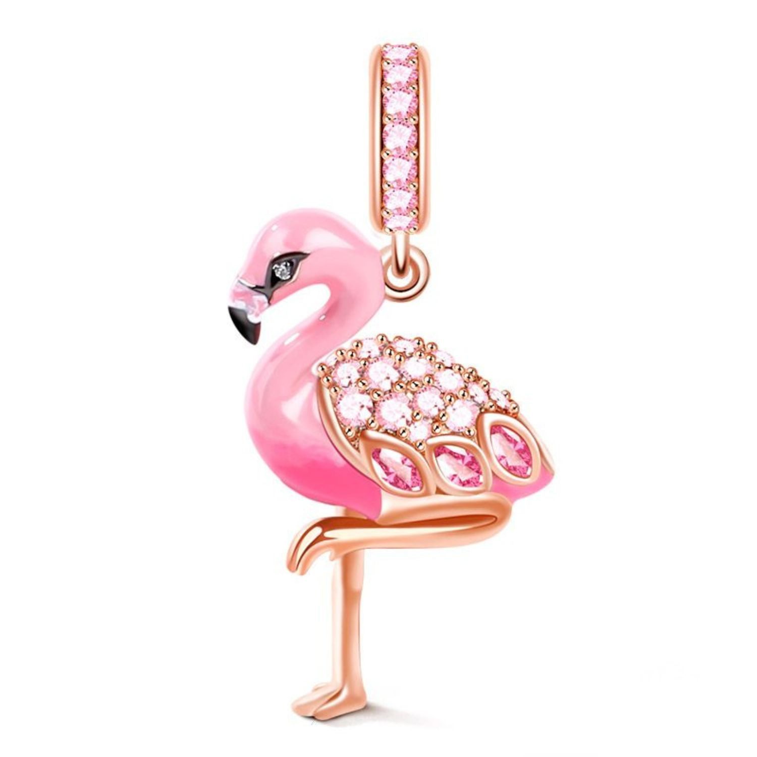 Bead Gnoce Charm Anhänger Flamingo HOC174