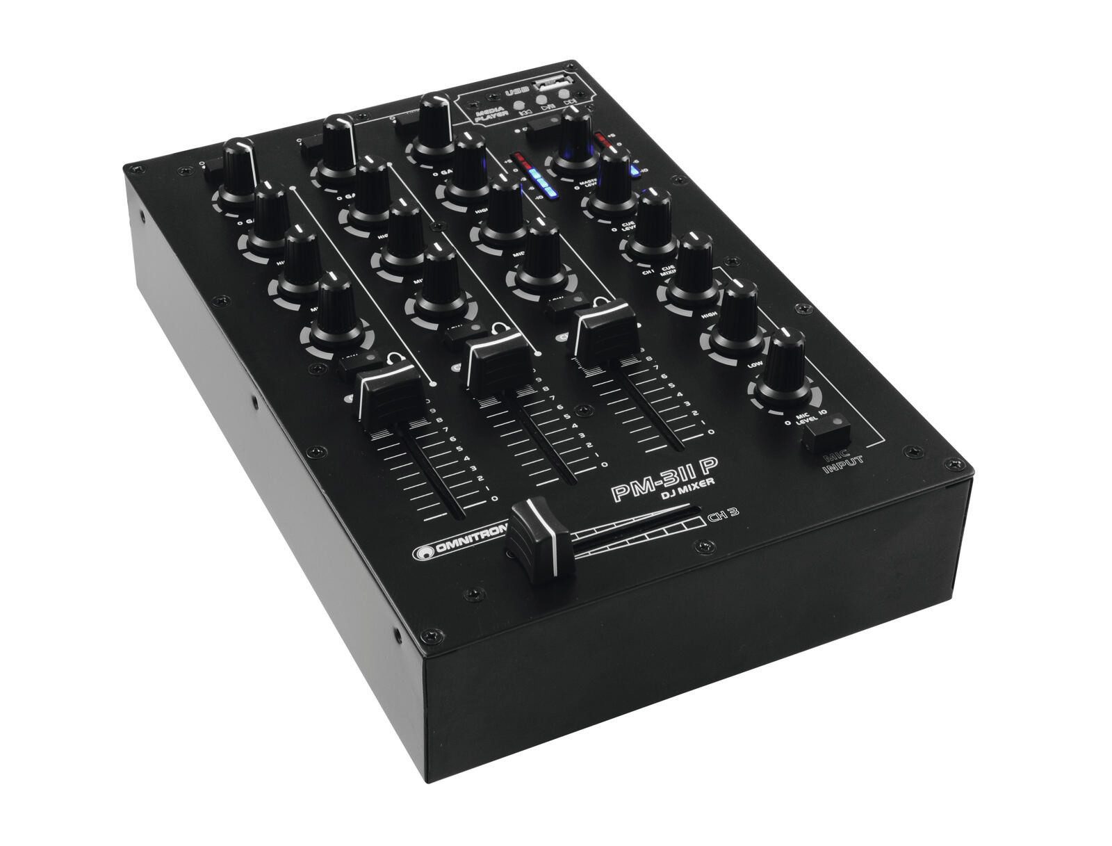 Mischpult OMNITRONIC PM-311P DJ-Mixer mit Player