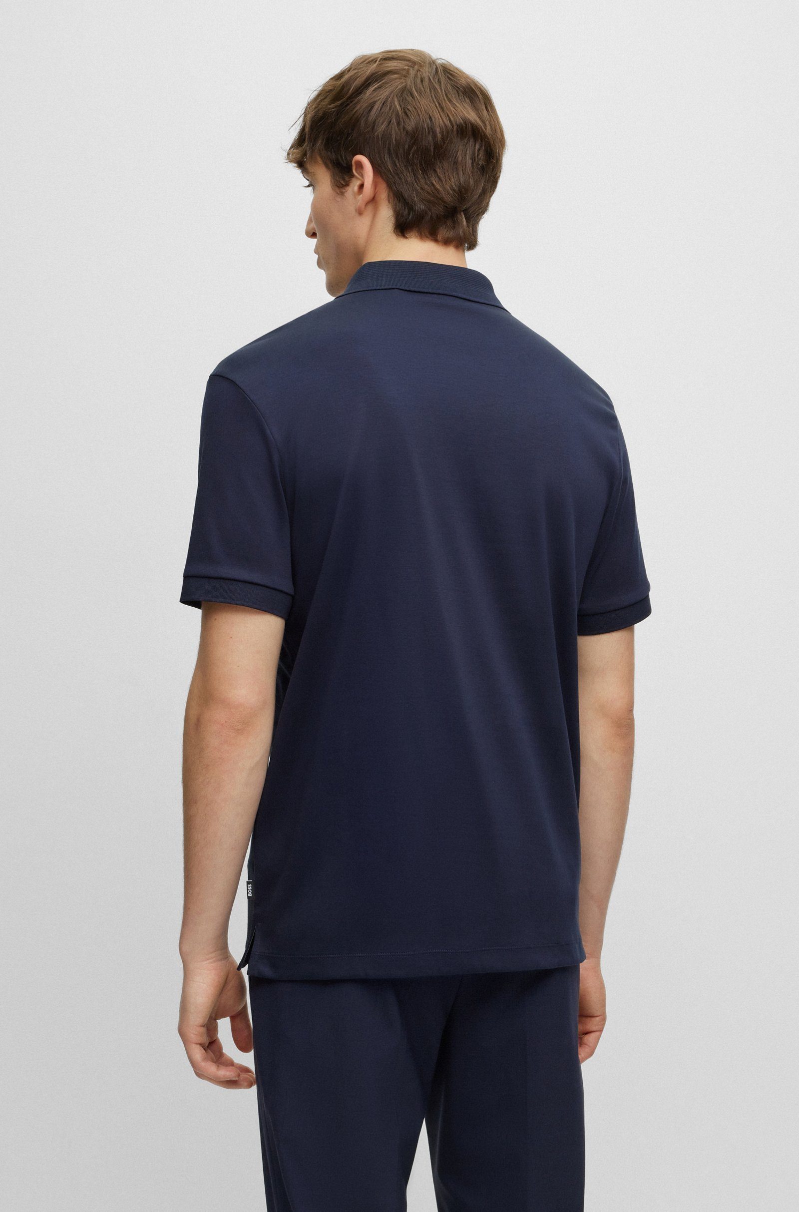 BOSS Poloshirt Parlay (1-tlg) Blau (405)