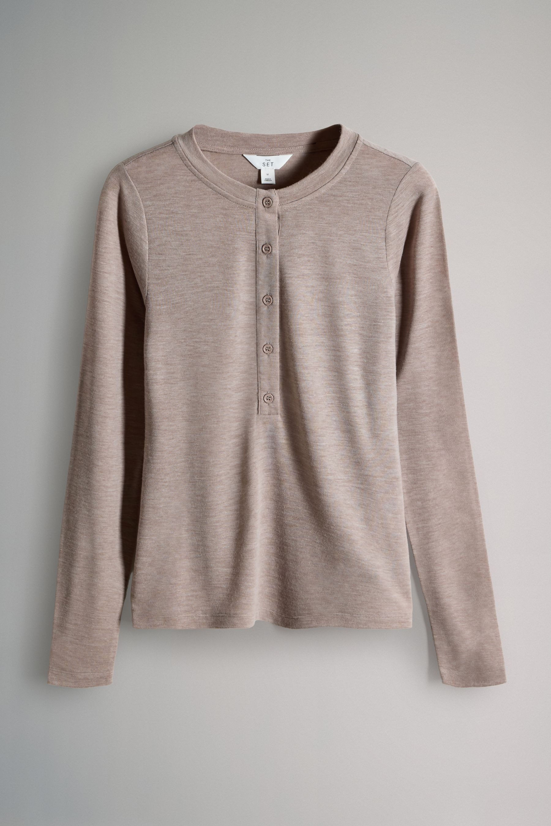 The Set Langarmshirt The Set Langarmshirts mit Henleykragen, 3er-Pack (3-tl günstig online kaufen