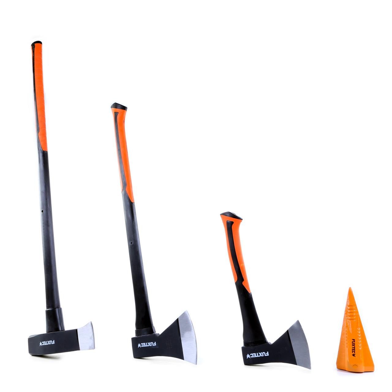 FUXTEC Axt FX-AX4, 8,0000 cm Länge, 600g/1000g/3000g/1800g, Fiberglaskern. Geschmiedeter Carbonstahl 1045