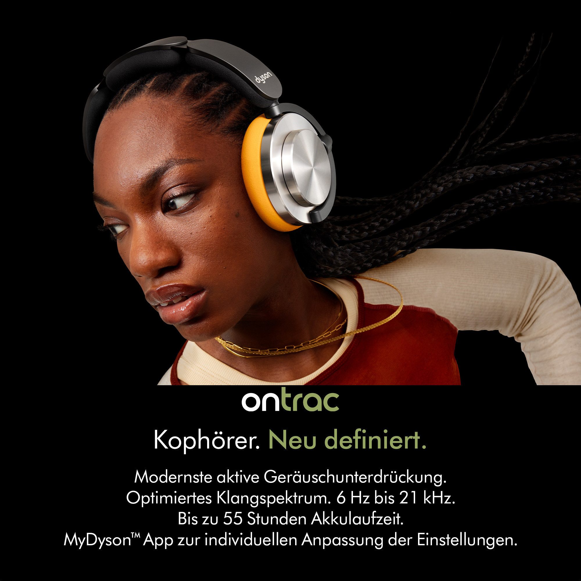 DYSON OnTrac™ Over-Ear-Kopfhörer (Geräuschisolierung, Transparenzmodus, Bluetooth, Integriertes Mikrofon zum telefonieren und Geräuschunterdrückung)