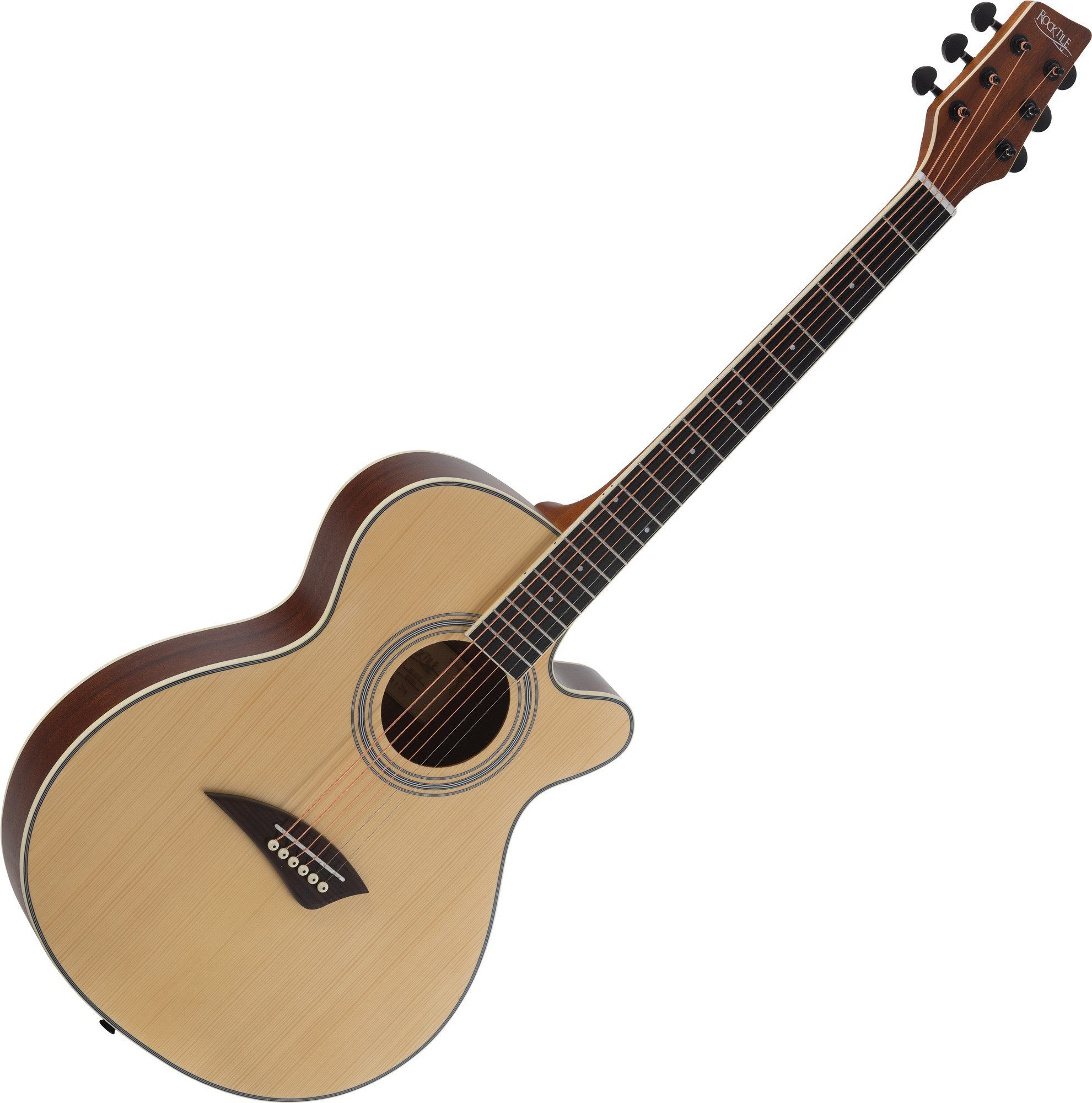 Rocktile Westerngitarre Rocktile WSC-50C Slim Line Westerngitarre, Slim Line Concert-Korpus mit Cutaway