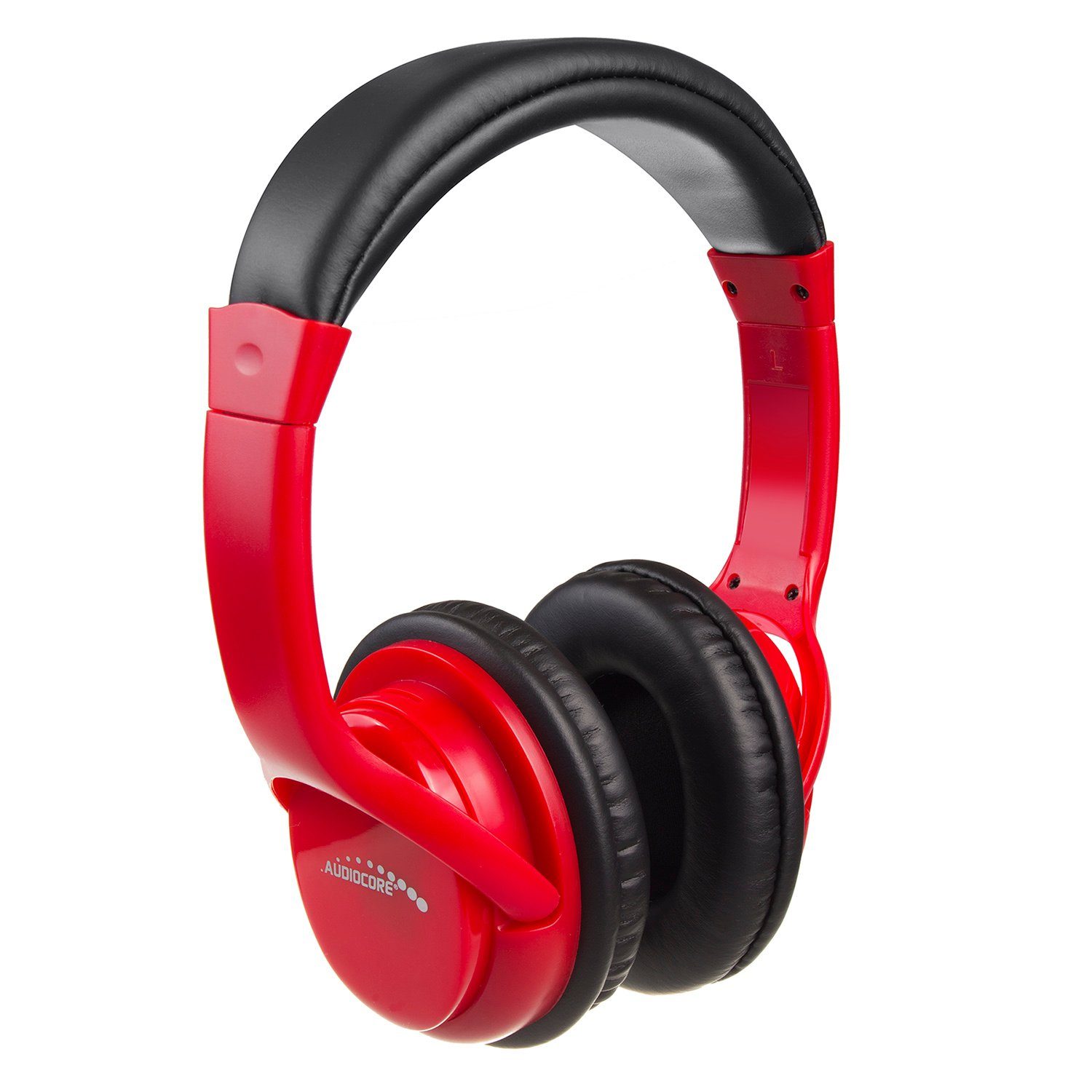 Audiocore AC720 Over-Ear-Kopfhörer (Bluetooth 5.0, AUX-Anschluss, Ohrumschliessend mit verstellbarem Kopfbügel) Rot