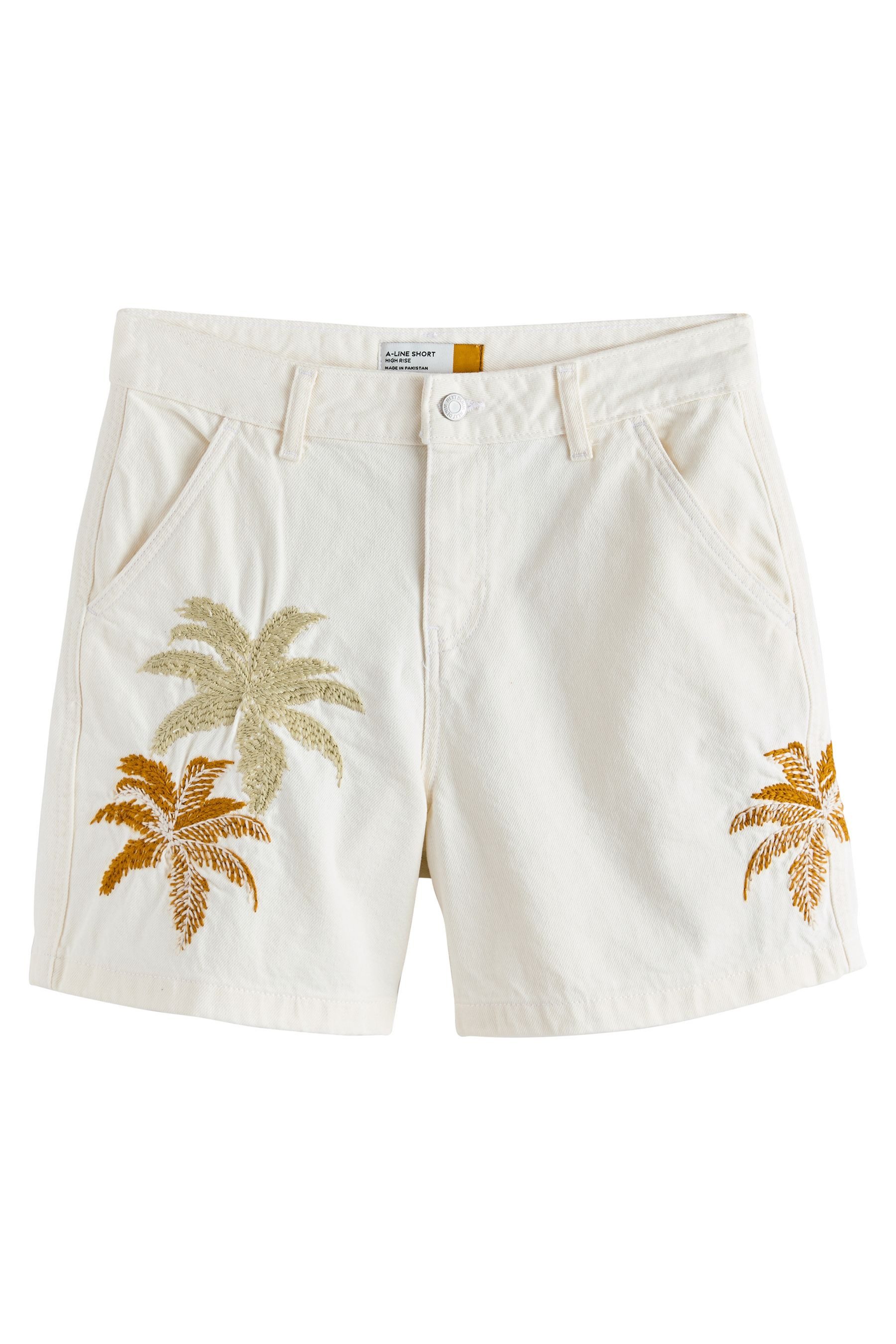 Next Jeansshorts Jeansshorts mit hohem Bund in A-Linien-Form (1-tlg)