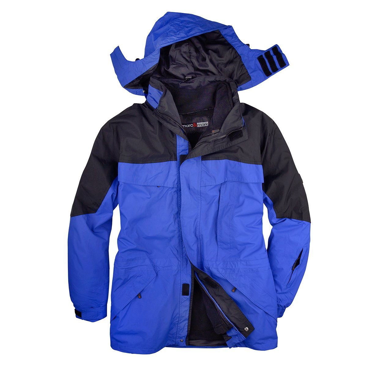 Funktionsjacke Marc&Mark 3-in-1 Funktionsjacke XXL royalblau-schwarz