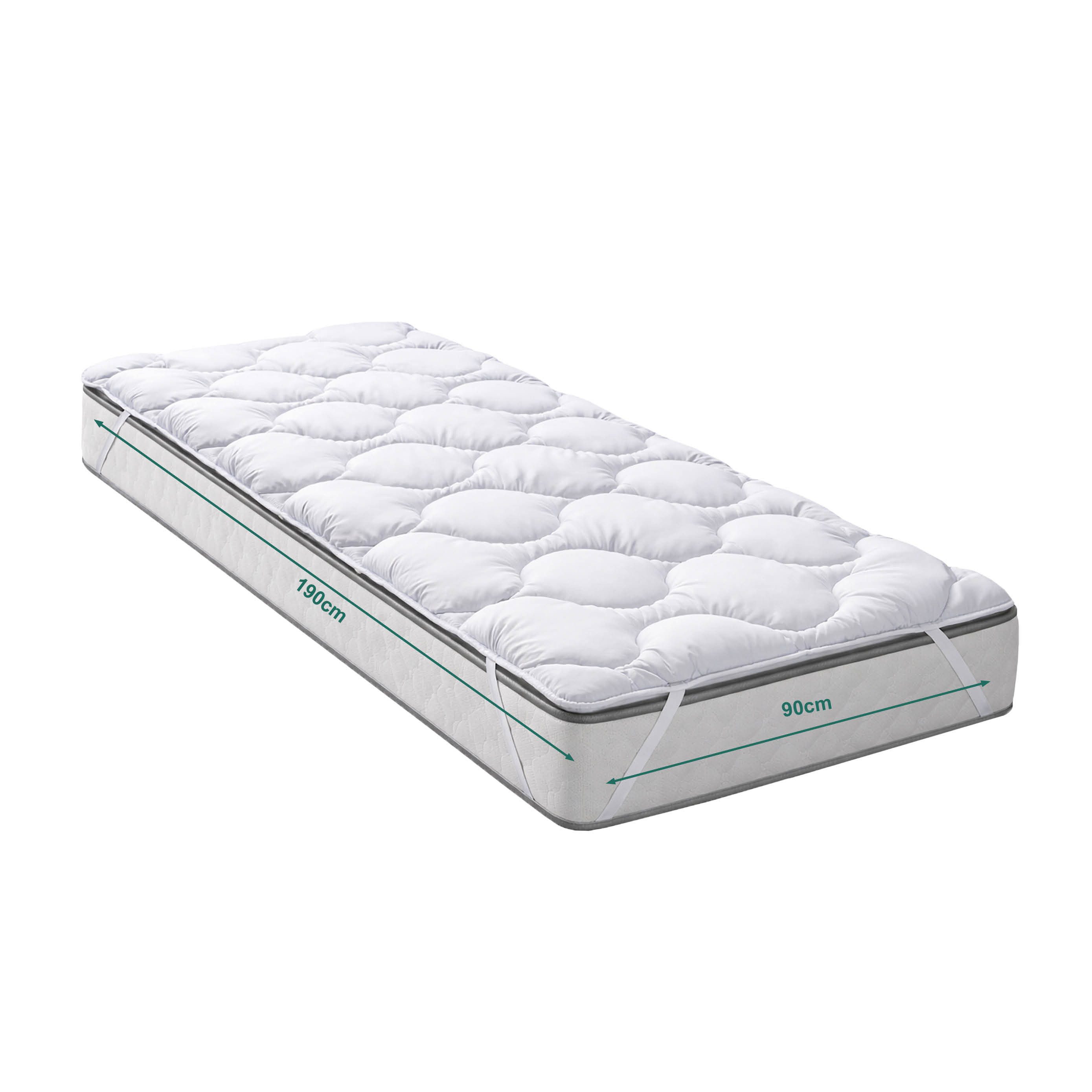 Matratzenschoner Mattress Topper Mikrofaser - Waschbare Komfort Matratzenauflage KNERST, OEKO-TEX Matratzenschoner mit Eckgummis - Pflegeleicht 95°C
