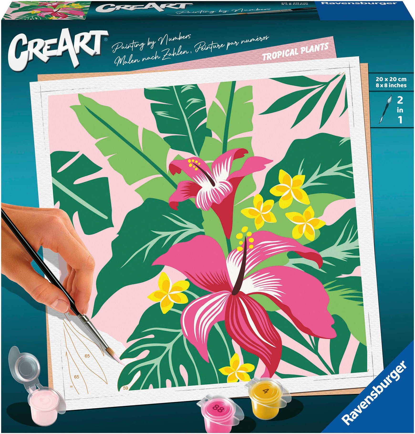 Ravensburger Malen nach Zahlen Tropical Plants, Made in Europe