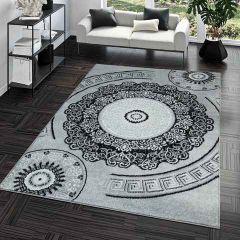 Teppich Kurzflor Wohnzimmer Teppich Vintage Mandala Muster, TT Home, rechteckig, Höhe: 13 mm