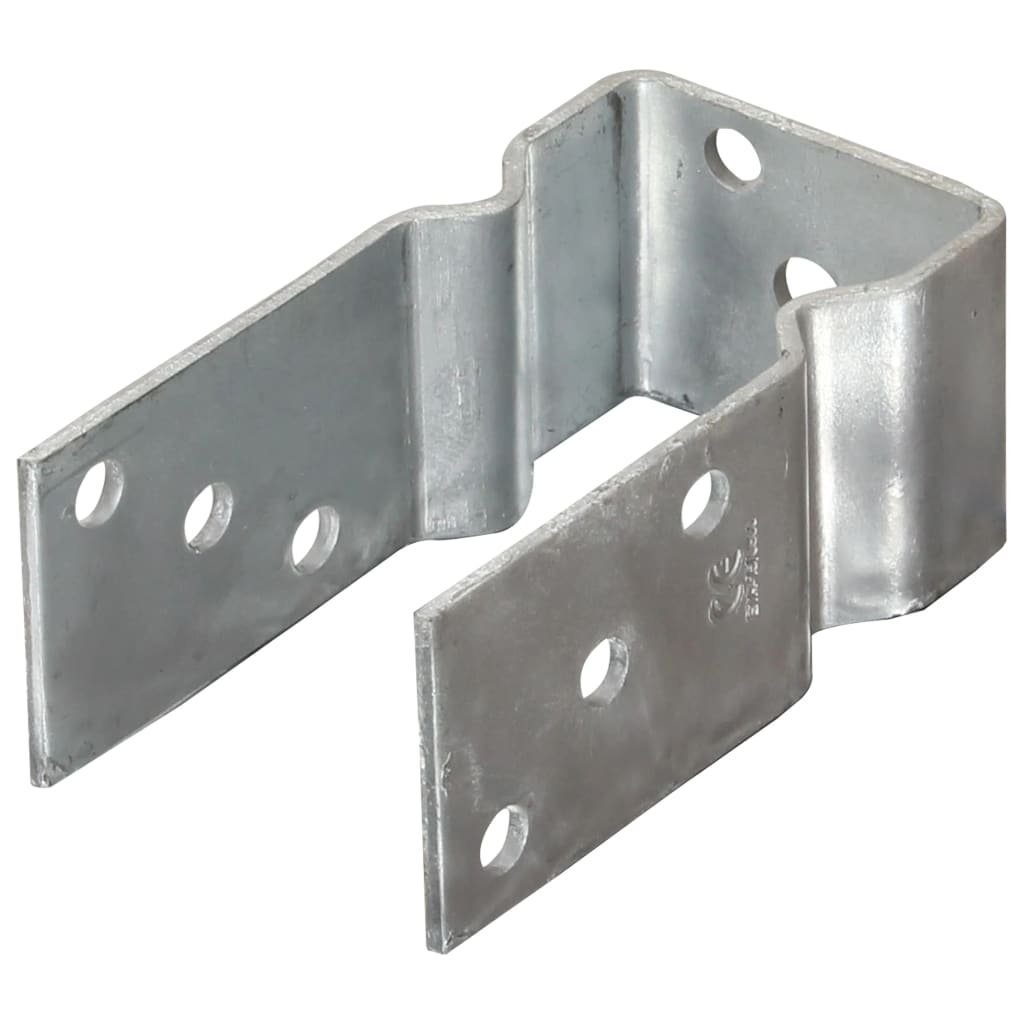 vidaXL H-Pfostenanker Pfostenträger 6 Stk. cm 8×6×15 Silbern (6-St) Verzinkter Stahl