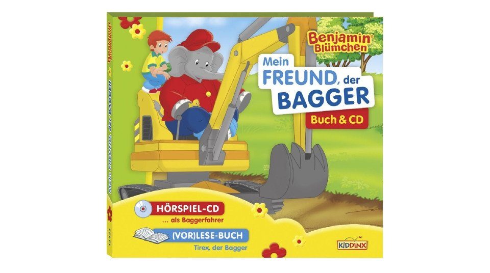 Hörspiel-CD Benjamin Blümchen - Mein Freund der Bagger, 1 Audio-CD + Buch