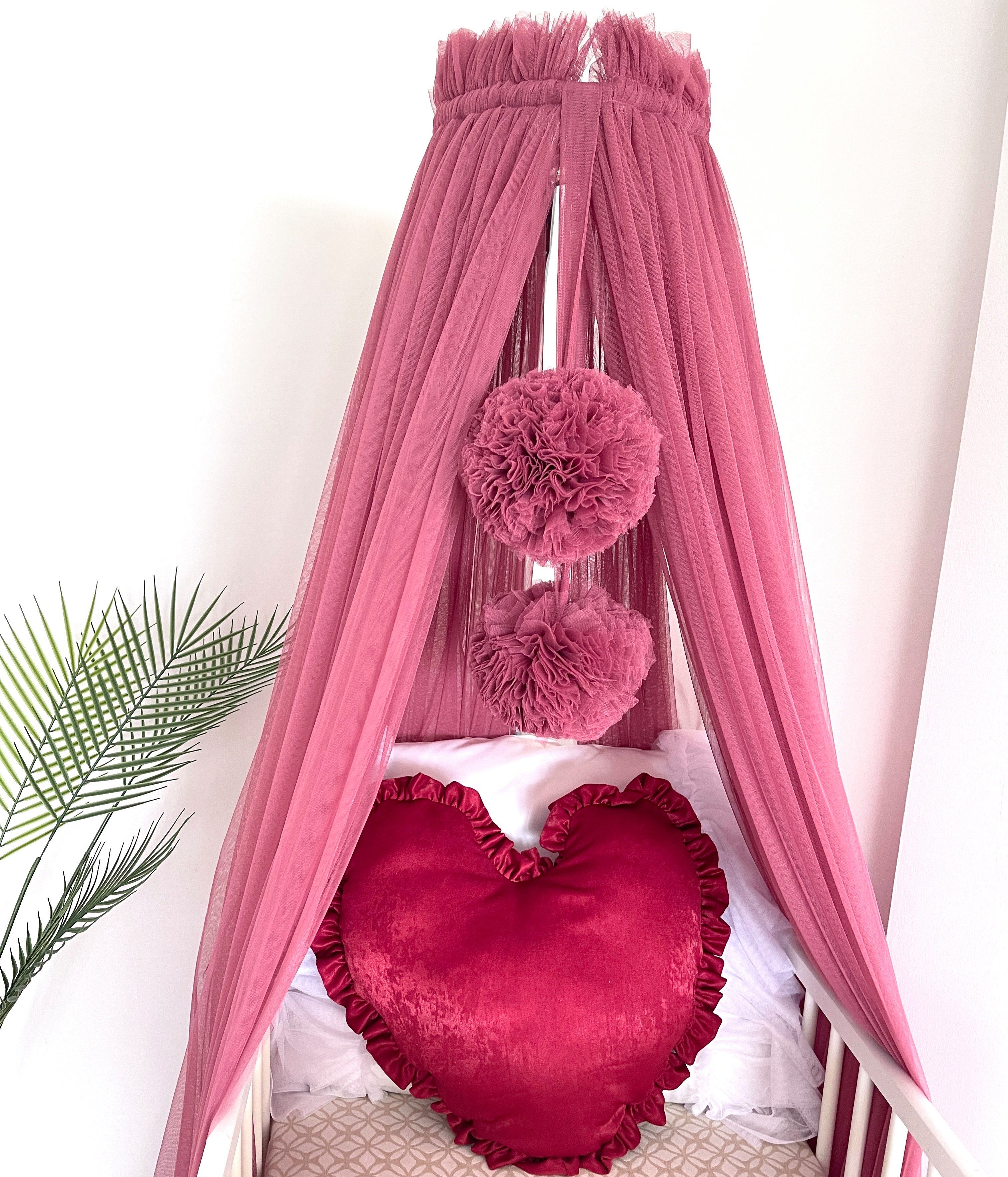 Baby Fancyroom Betthimmel Betthimmel aus 12 Meter Tüll aus 1. Klasse für Kinderbett Gitterbett, Himmel für Babybett Kinderbett