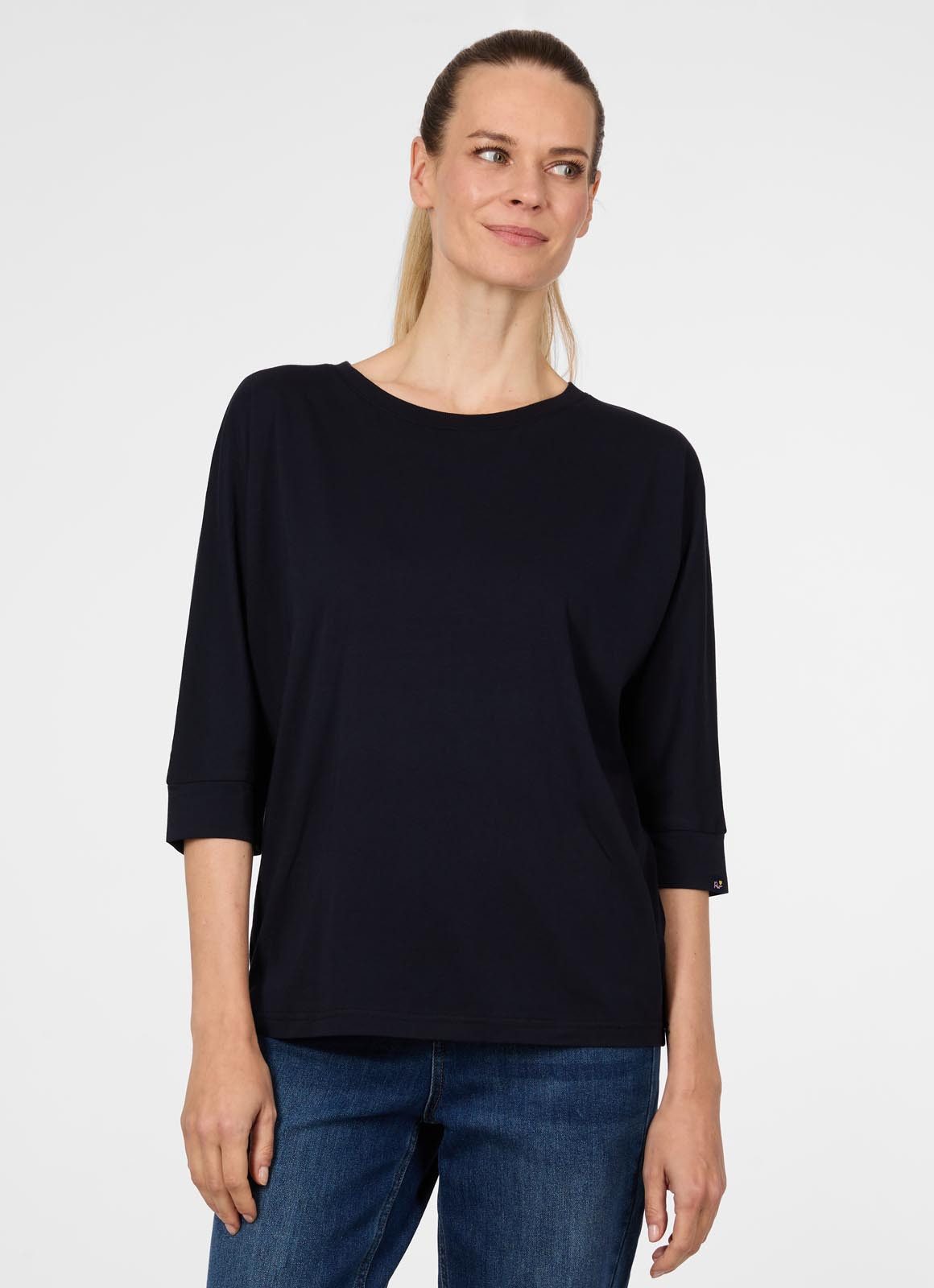 Ragwear 3/4-Arm-Shirt SHIMONA mit Rundhalsausschnitt, ohne Verschluss, aus Baumwollmischung