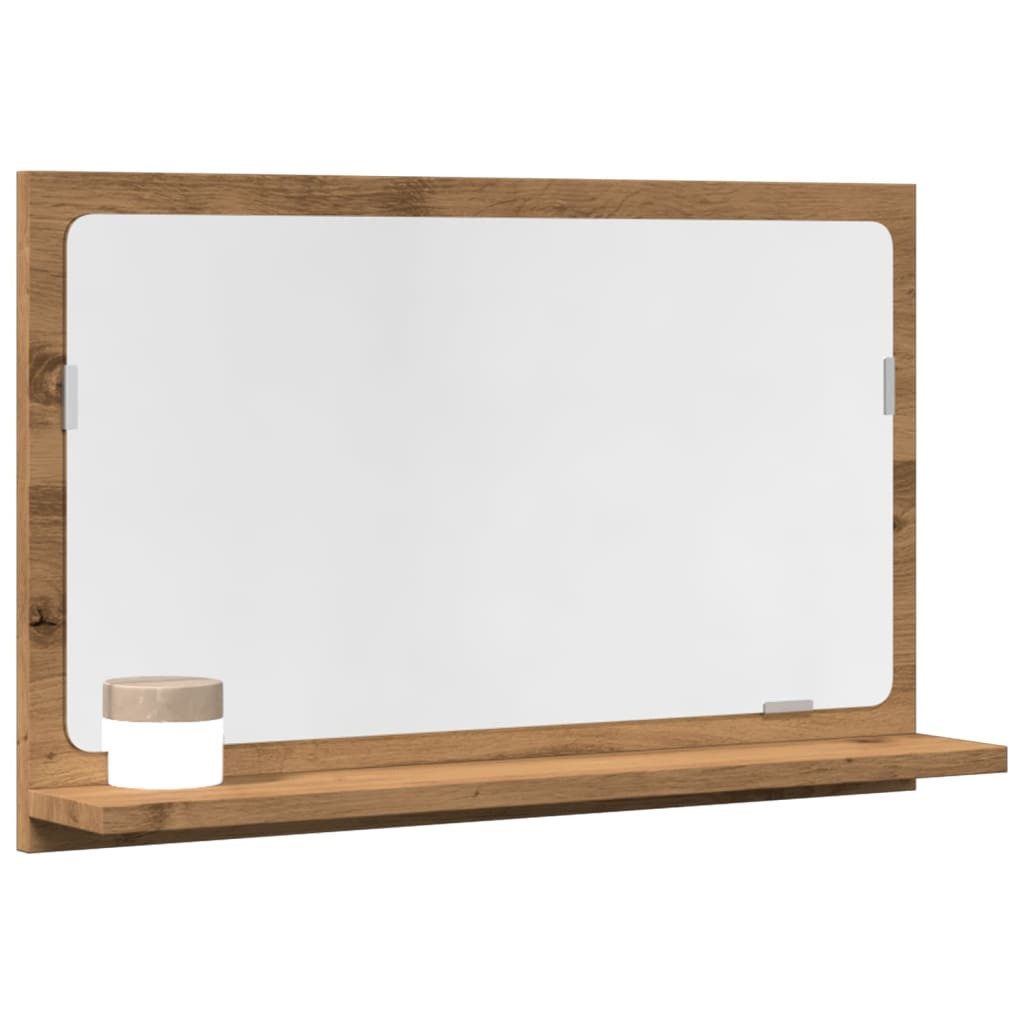 vidaXL Spiegelschrank 60 x 11 x 37 cm Badspiegel mit Ablage Artisan-Eiche 60x11x37 cm Spanpl