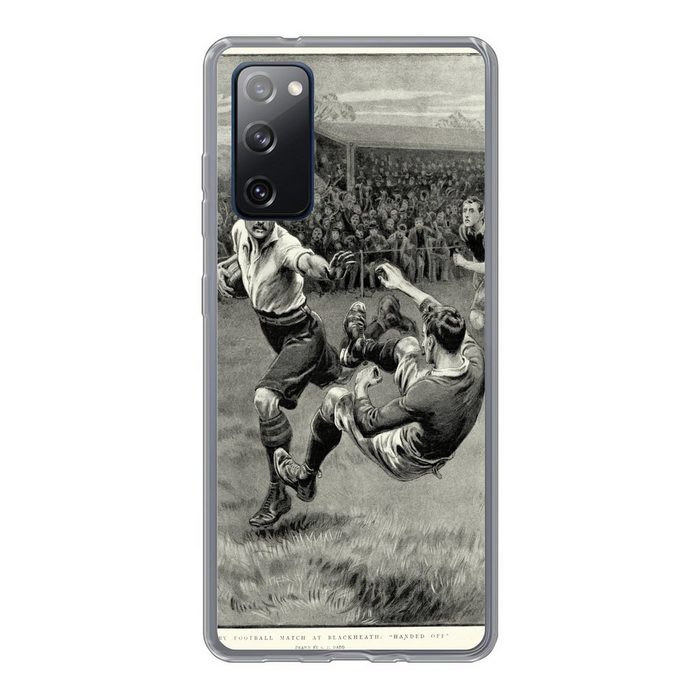 MuchoWow Handyhülle Eine historische Illustration eines Rugbyspiels Phone Case Handyhülle Samsung Galaxy S20 FE Silikon Schutzhülle