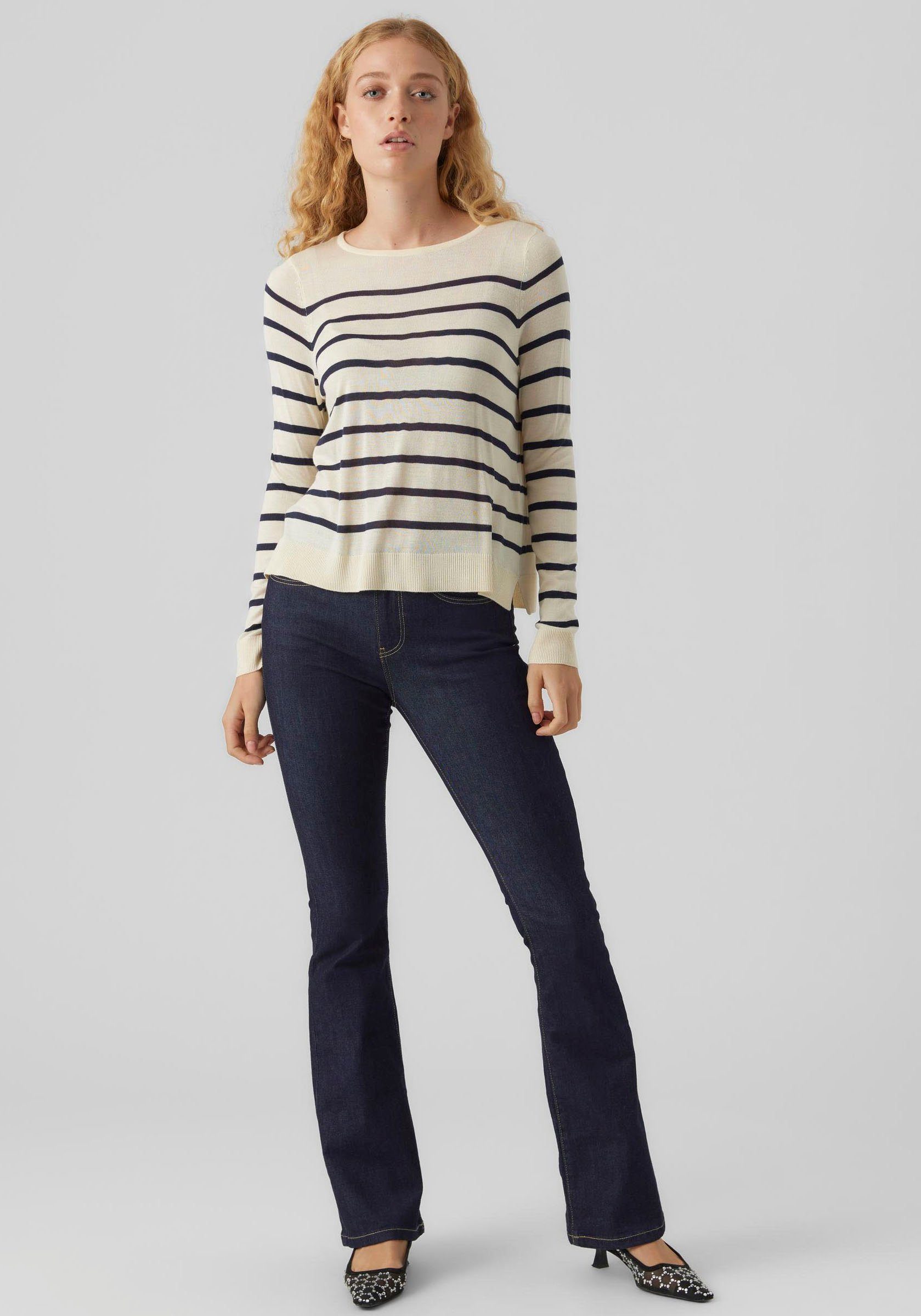 Vero Moda Rundhalspullover VMNOVA LS O-NECK PULLOVER GA NOOS