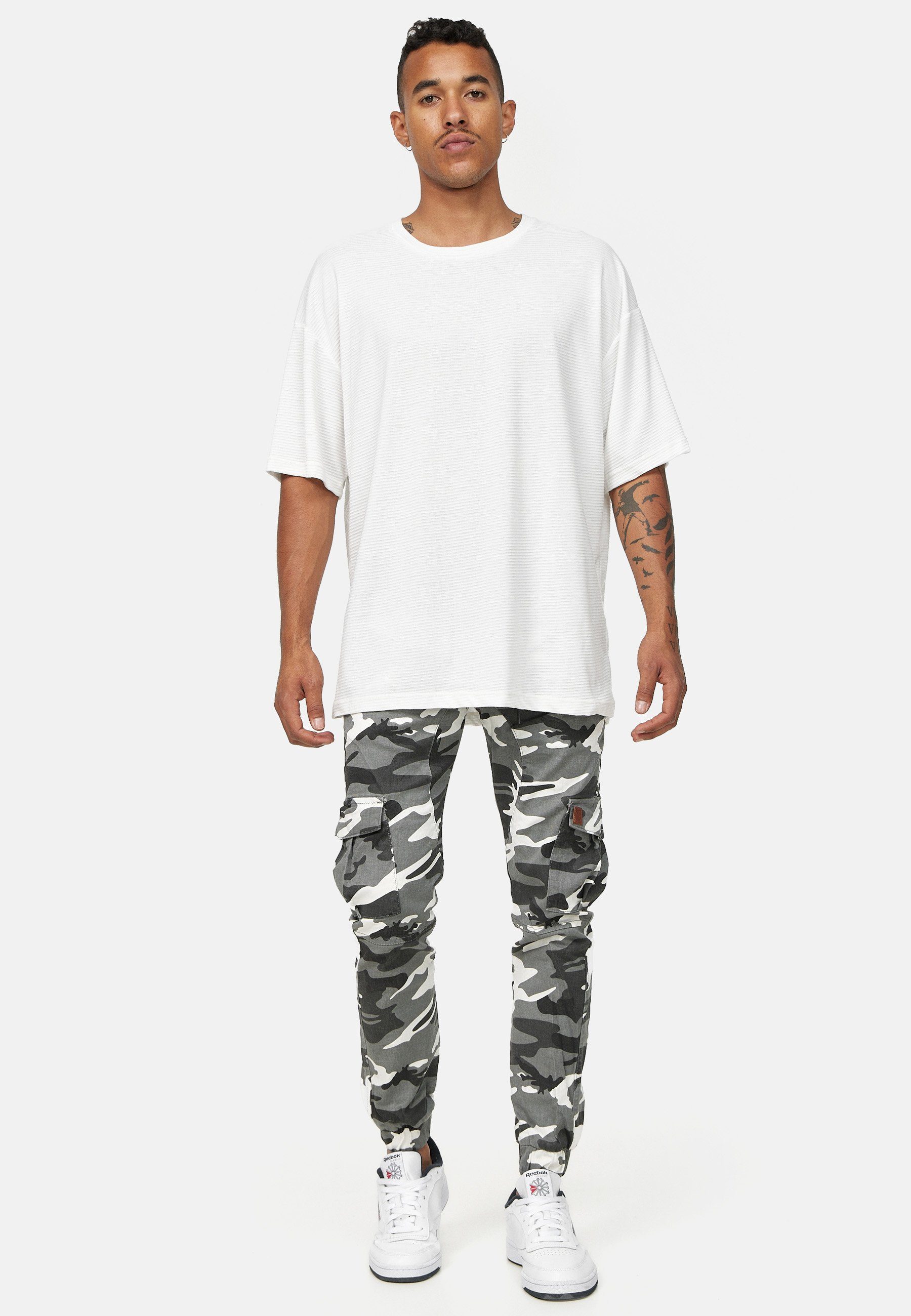 Slim-fit-Jeans Jeans, Weiß Fit, Code47 Herren Slim Code47 Chino Camouflage Pants, (1-tlg)