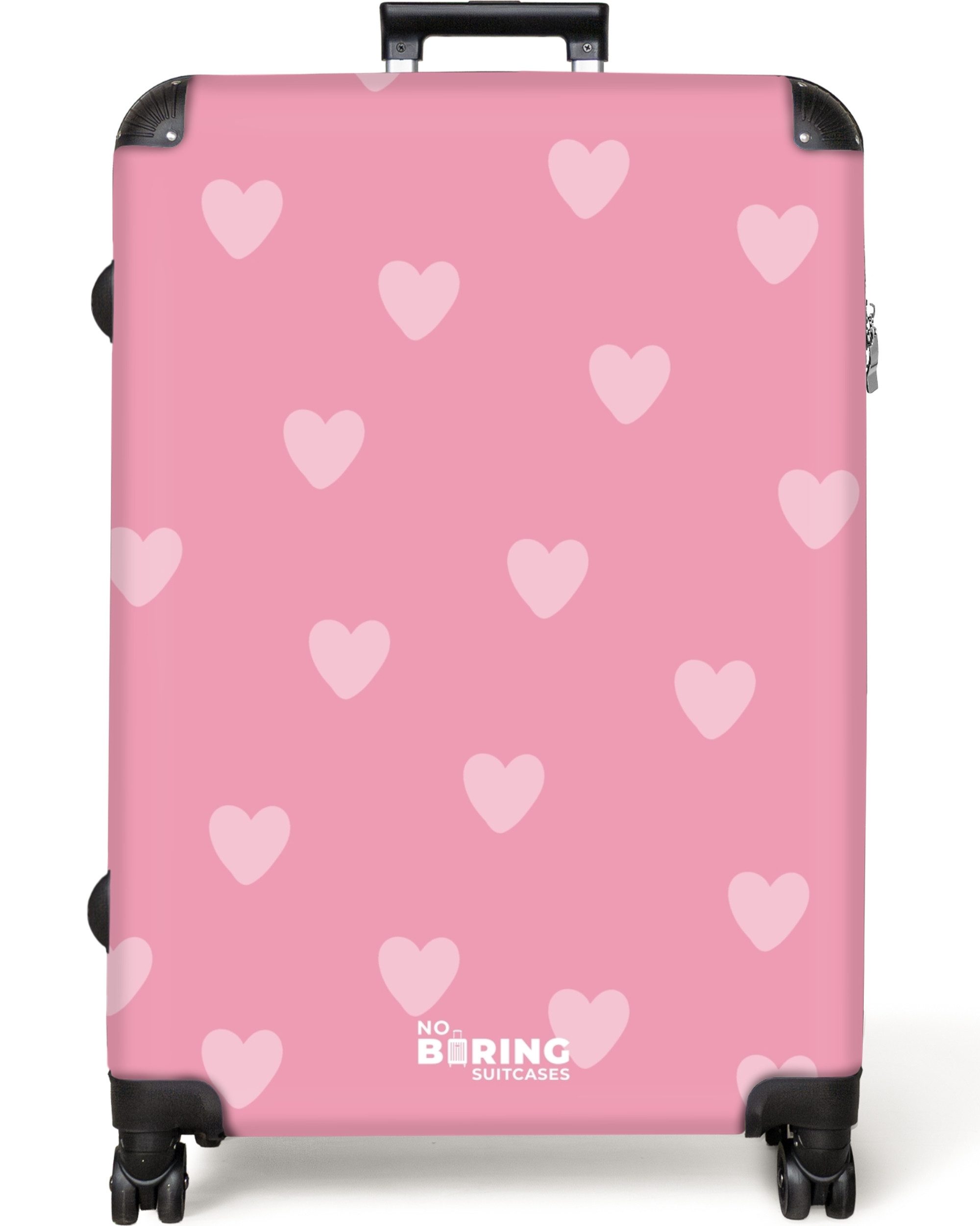 NoBoringSuitcases.com© Hartschalen-Trolley Herzen - Rosa 77 günstig online kaufen