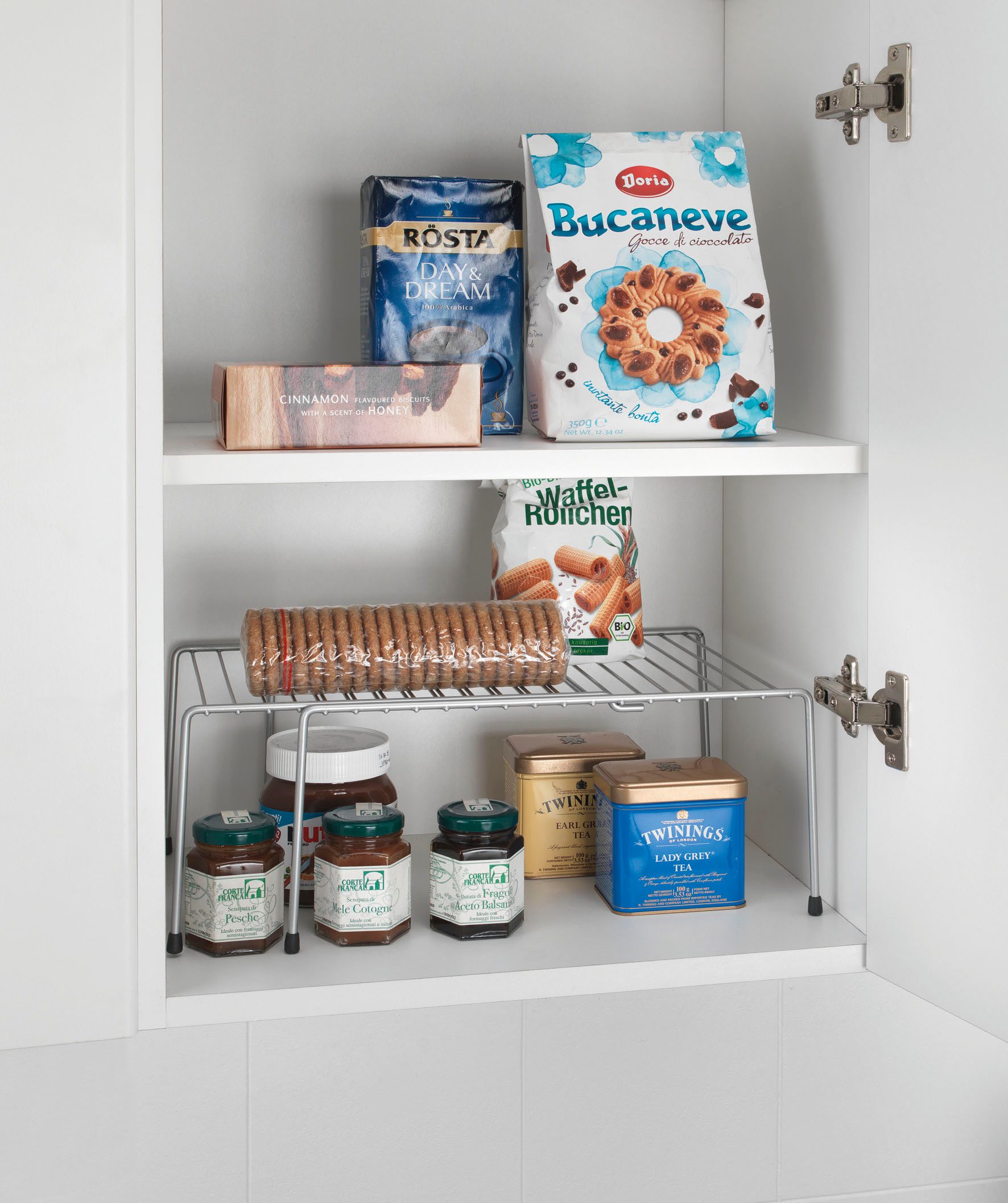 Metaltex Küchenregal Adapto, Schrankeinsatz, ausziehbar von 33 cm bis 57 cm günstig online kaufen