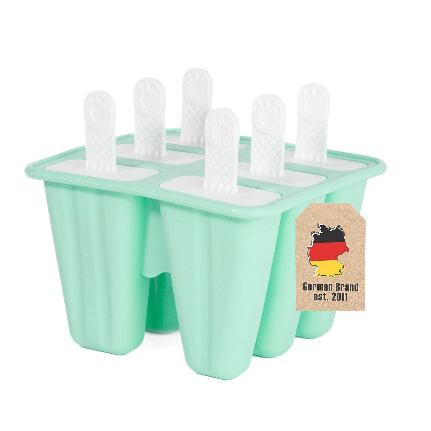 Intirilife Eisform, (1-tlg), Silikon Eisform mit 6 Mulden Eiscreme Form BPA-frei