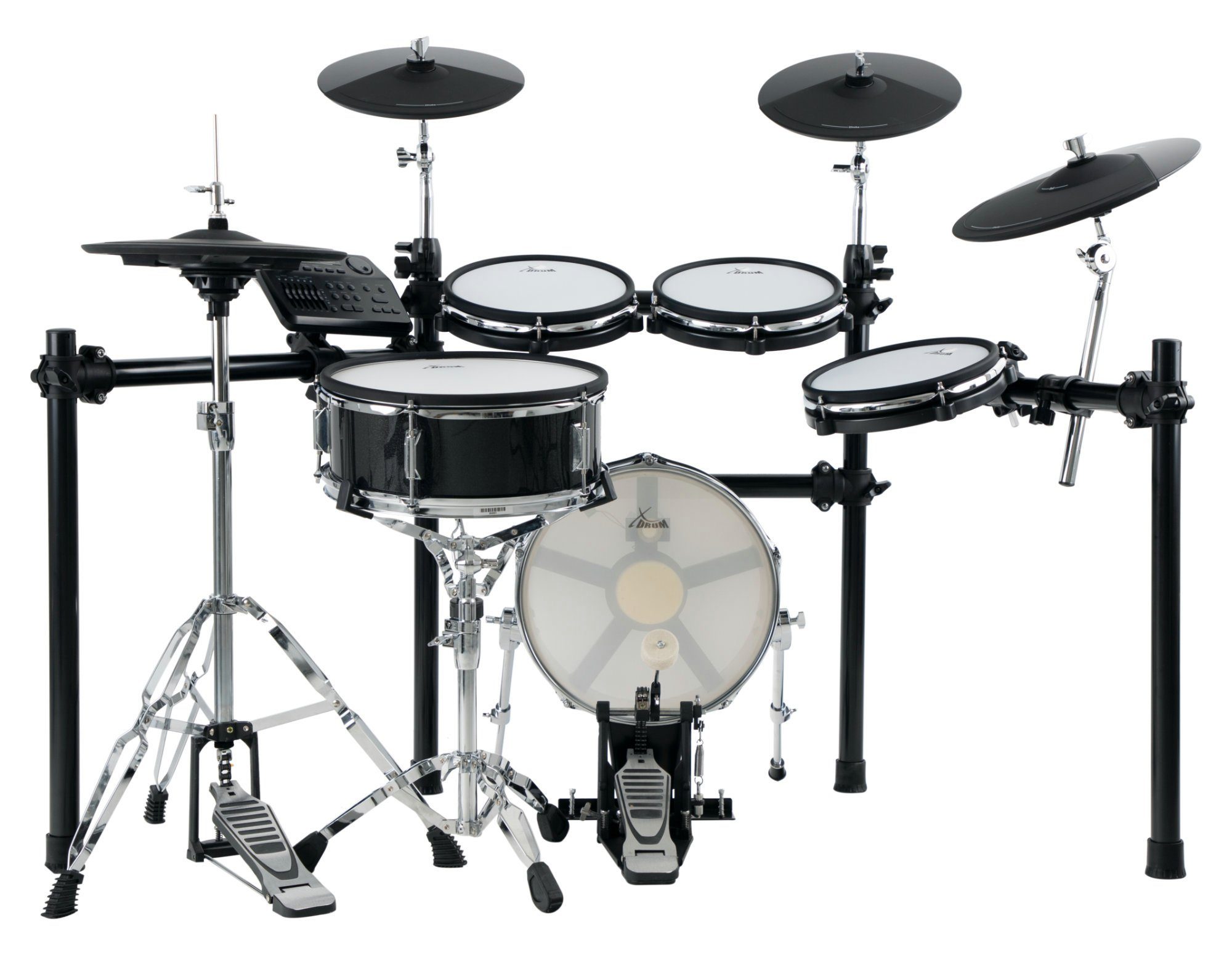 XDrum E-Drum DD-650 Mesh E-Drum Kit - mit echter HiHat - Kick-Pad aus Holz, 14-St., 720 Sounds, 20 Preset- und 20 User-Kits