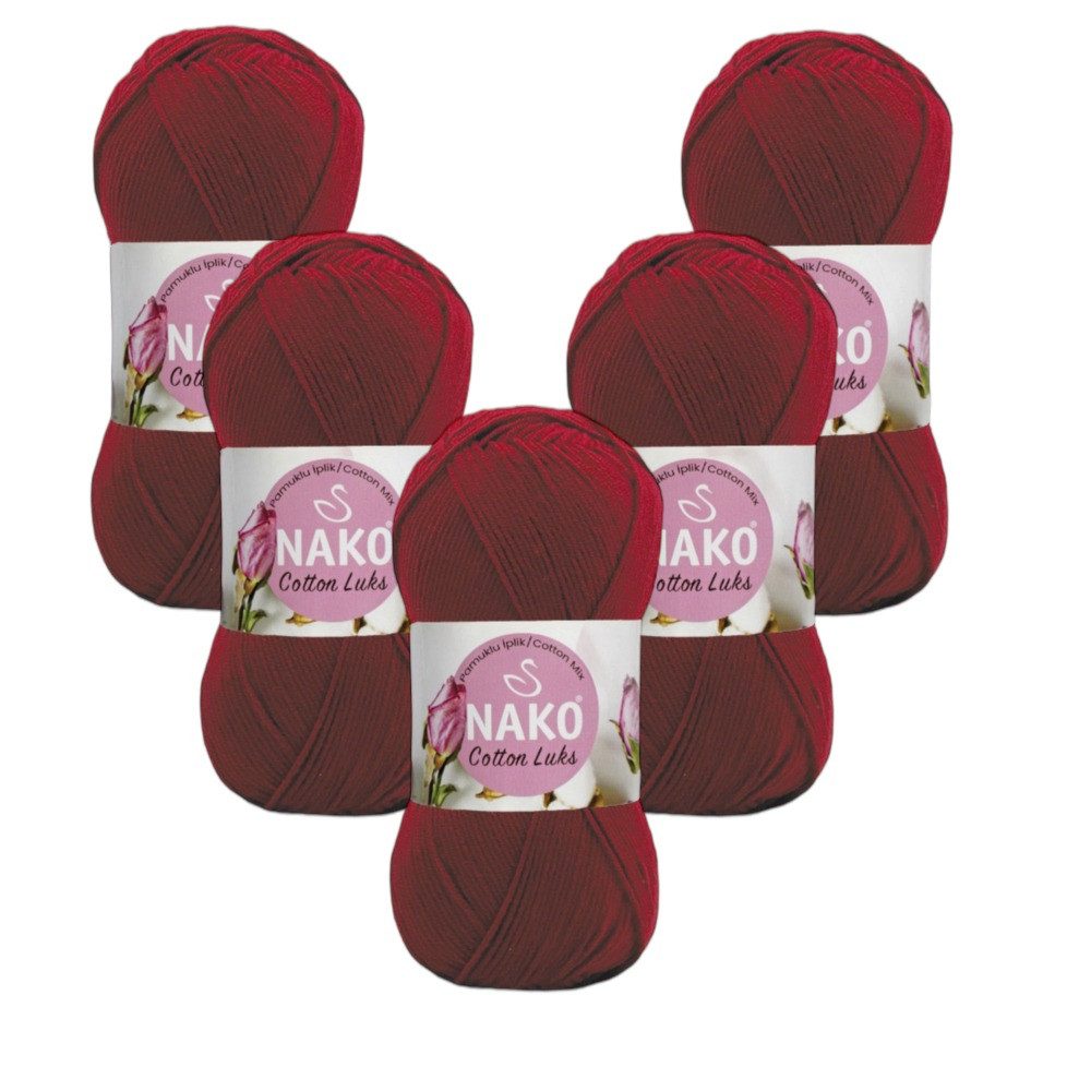NAKO 5 x NAKO Cotton Luks Häkelwolle, 330 m