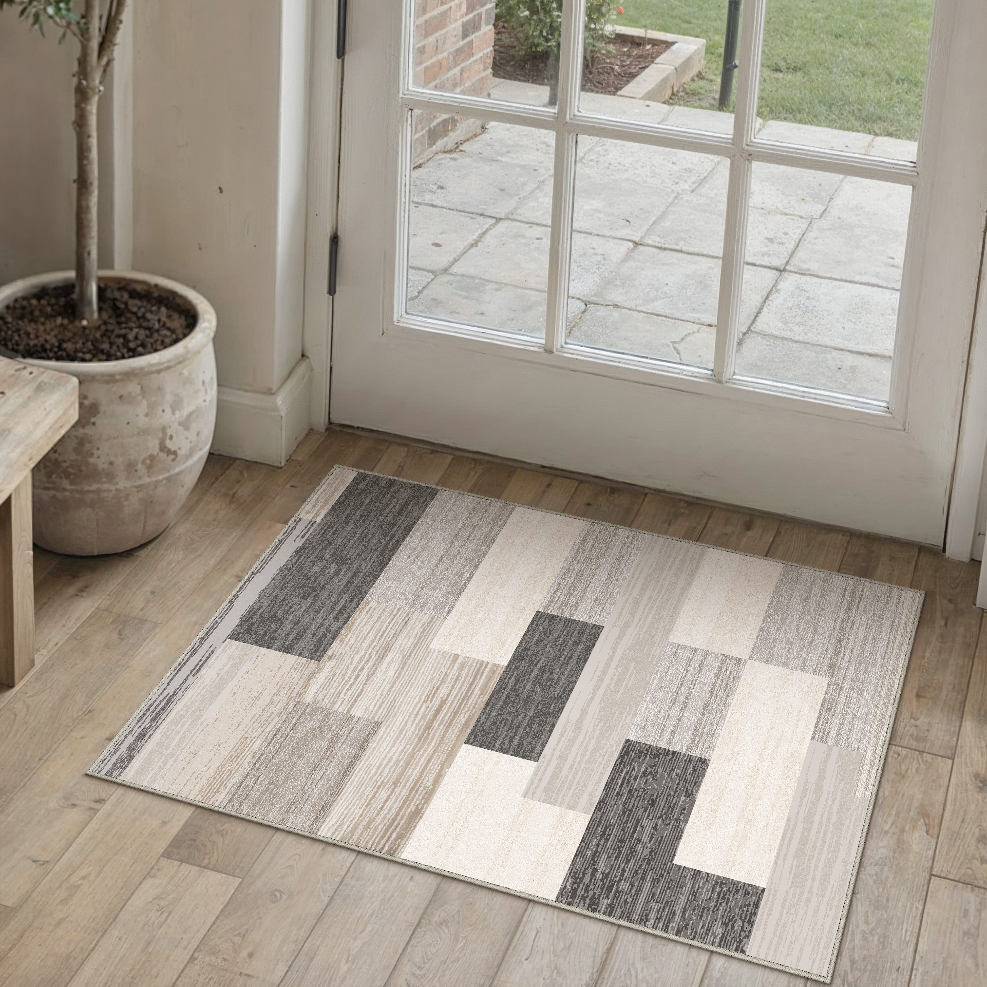PURECOZY Teppich Kurzflor & Weich, Waschbar & Pflegeleicht, Modernes Design, Rechteckig, Höhe: 6.1 mm, geeignet für verschiedene Innenräume
