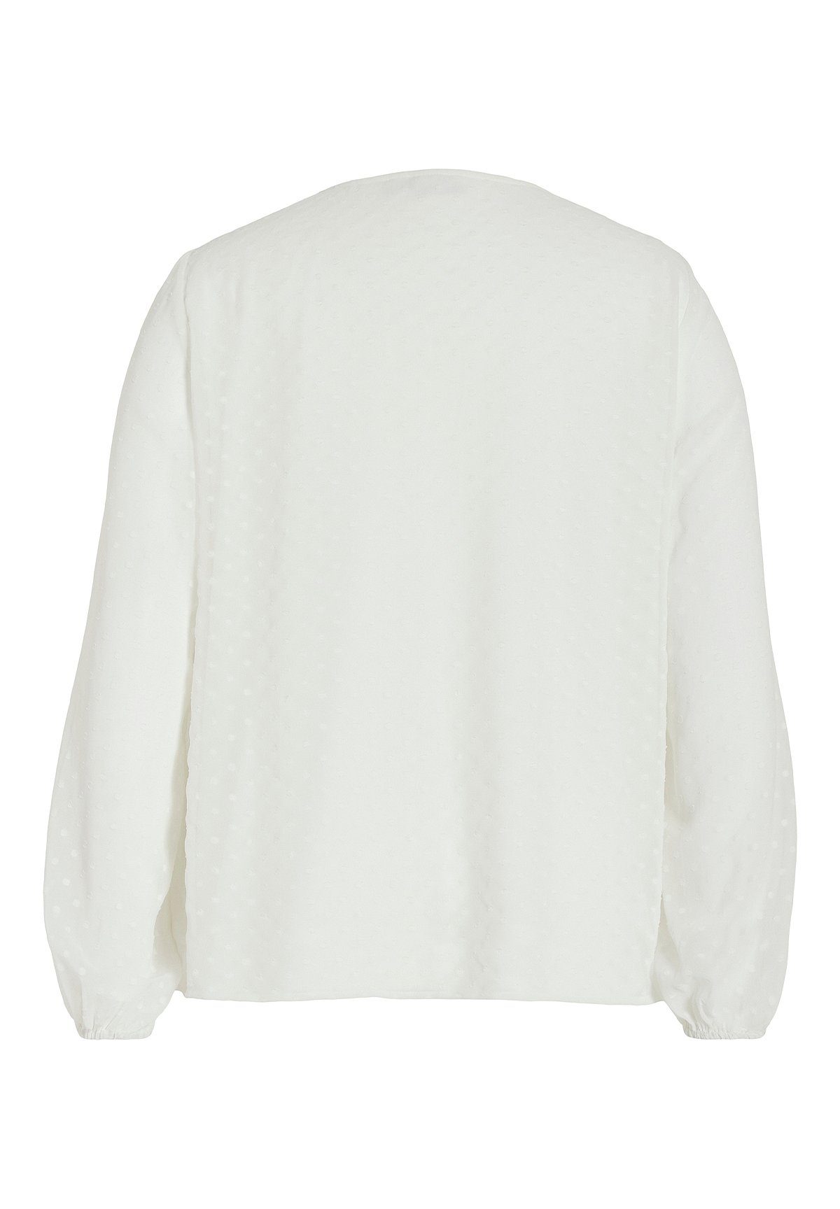 Vila Blusenshirt Plus Size Blusen mit Design Ballonärmeln für Recyceltes Material nachhaltig Loose Fit V-Ausschnitt Langarm