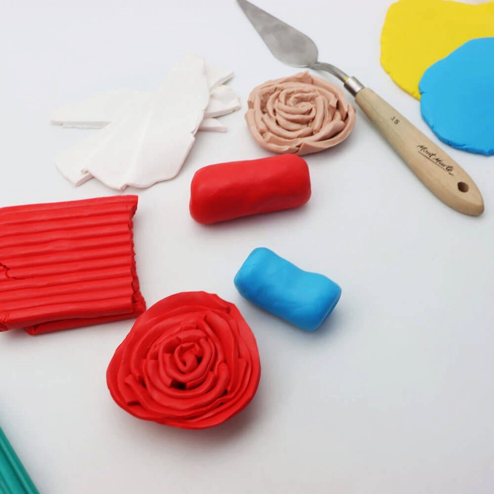 Mont Marte Modelliermasse Make n Bake Polymer Clay Weiß 400g -Weiche Modelliermasse, Ofenhärtend, geschmeidig & leicht zu formen-Ideal für Schmuck, Figuren & Skulpturen