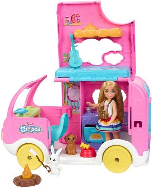 Barbie Puppen Fahrzeug Chelsea 2-in-1 Camper Spielset mit Puppe