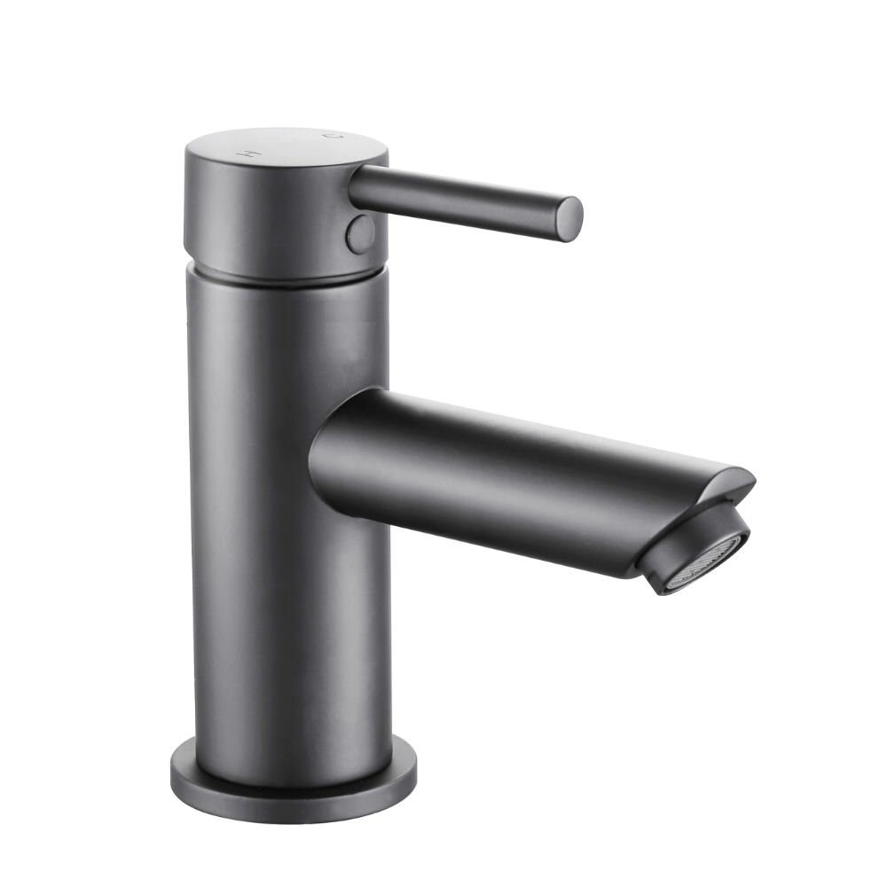 Aloni Waschtischarmatur CR6002-6GG (einzel, 1-St., Einzel) Aloni Waschtischmischer Einhebel Armatur Kalt-/Warmwasser Grau