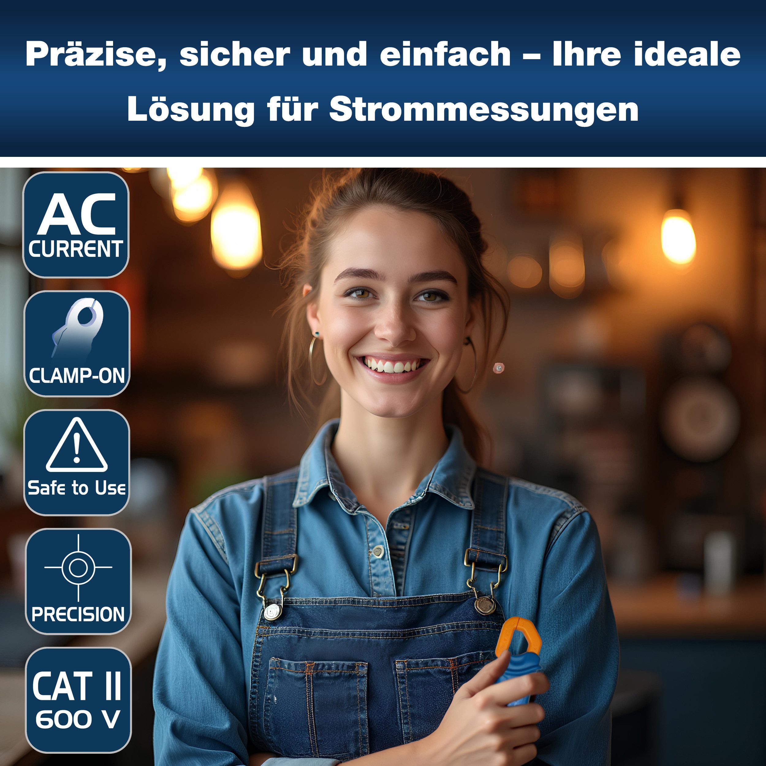 PeakTech Strommessgerät Stromzangenadapter für Multimeter mit mV AC Bereich