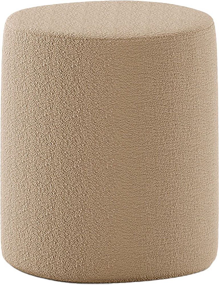 Vipack Hocker Forrest, universell einsetzbar, auch als Nachttisch, modernes Design (B/H/T ca.: 41x41,5x41 cm, weicher Bouclé Stoff), Bezug 100% Polyester, neutraler Farbton